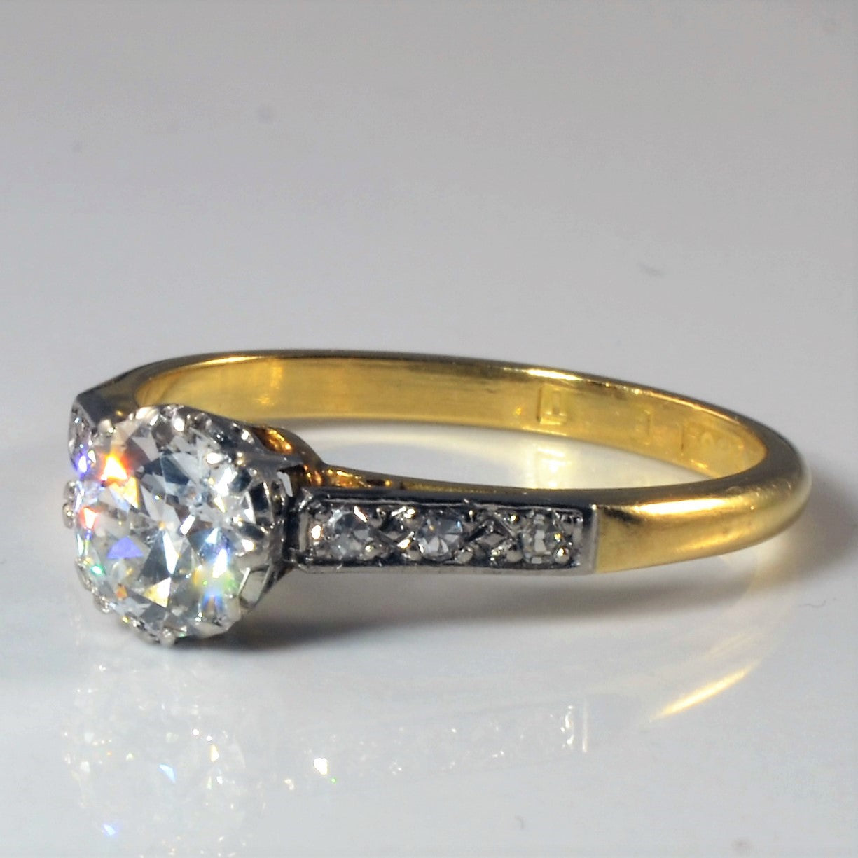 Bague de fiançailles en diamant de style édouardien | 0,71 ct | Taille 6,25 |
