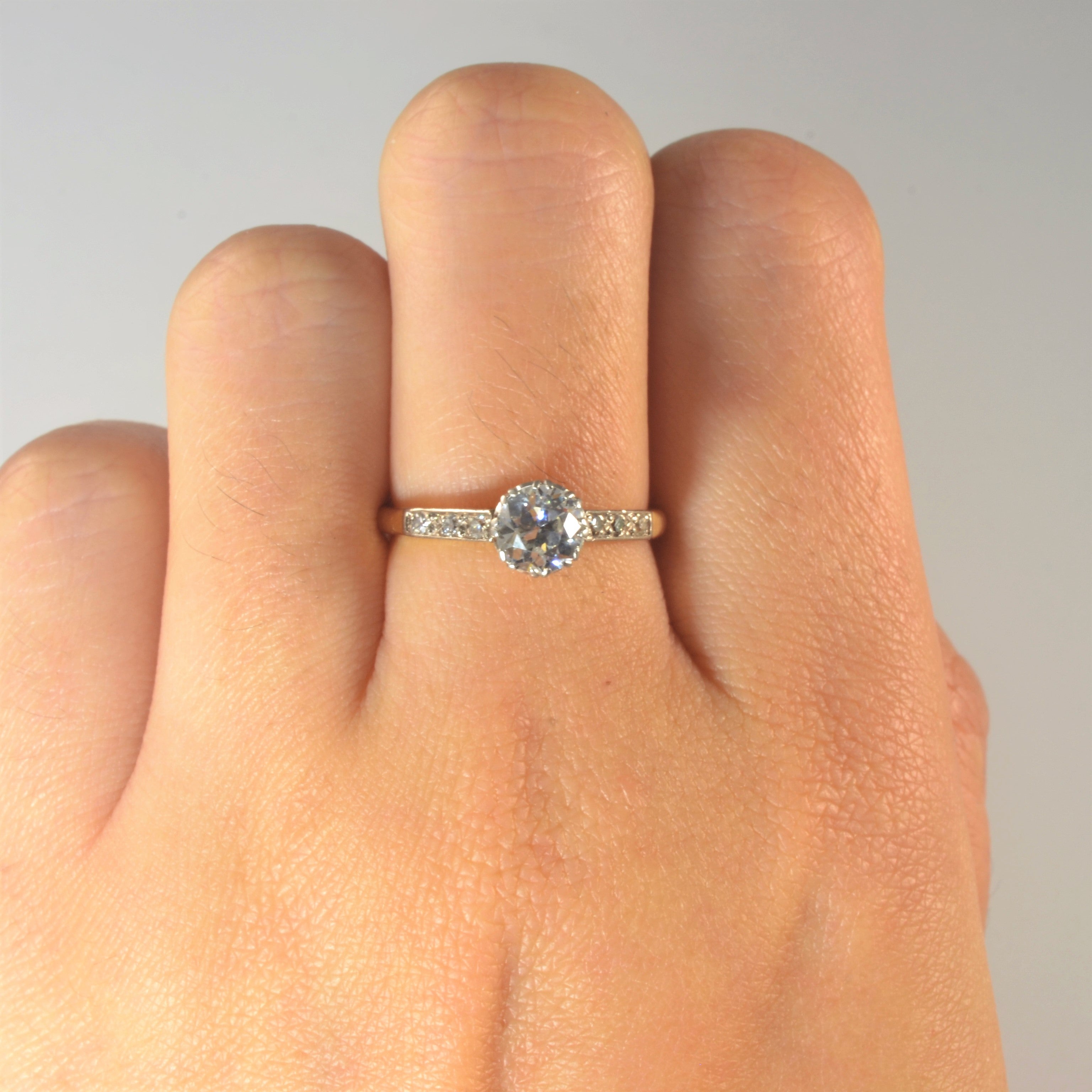 Bague de fiançailles en diamant de style édouardien | 0,71 ct | Taille 6,25 |