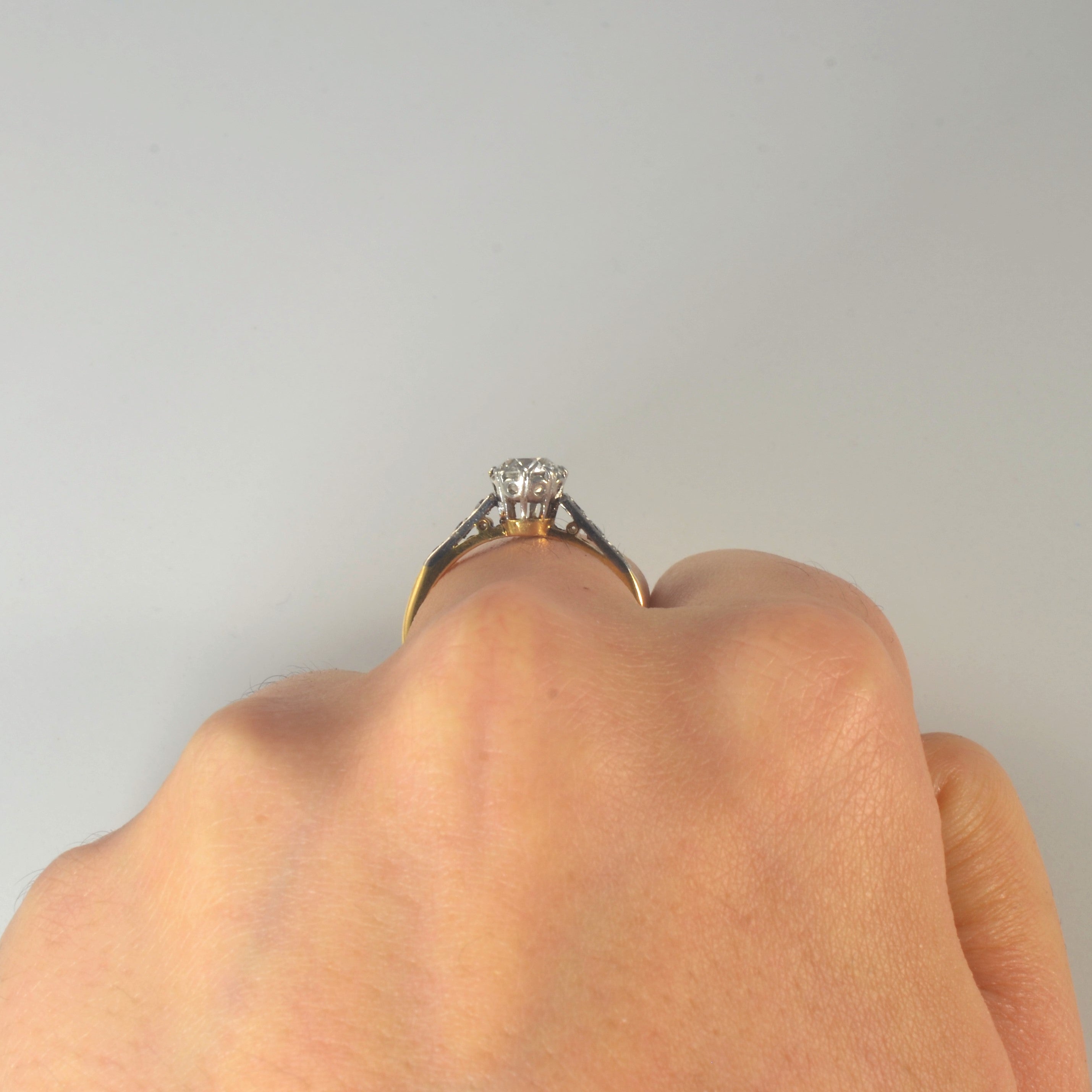 Bague de fiançailles en diamant de style édouardien | 0,71 ct | Taille 6,25 |
