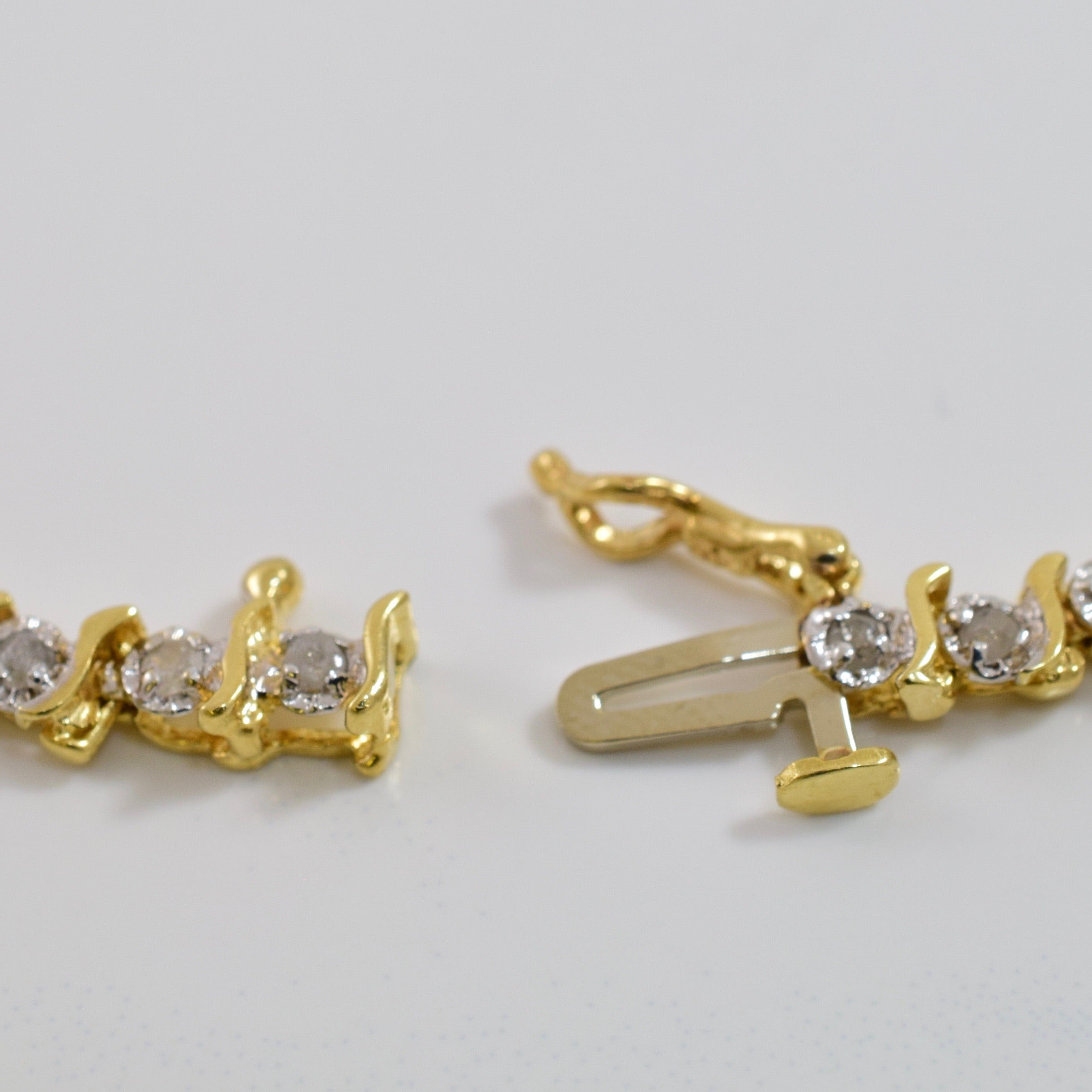 Bracelet en diamants bruts | 0,90 ct au total | Taille 7,5" |