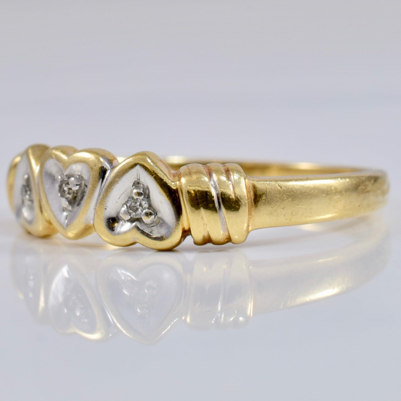 Alliance cœur et diamants | 0,02 ct au total | Taille 5,5