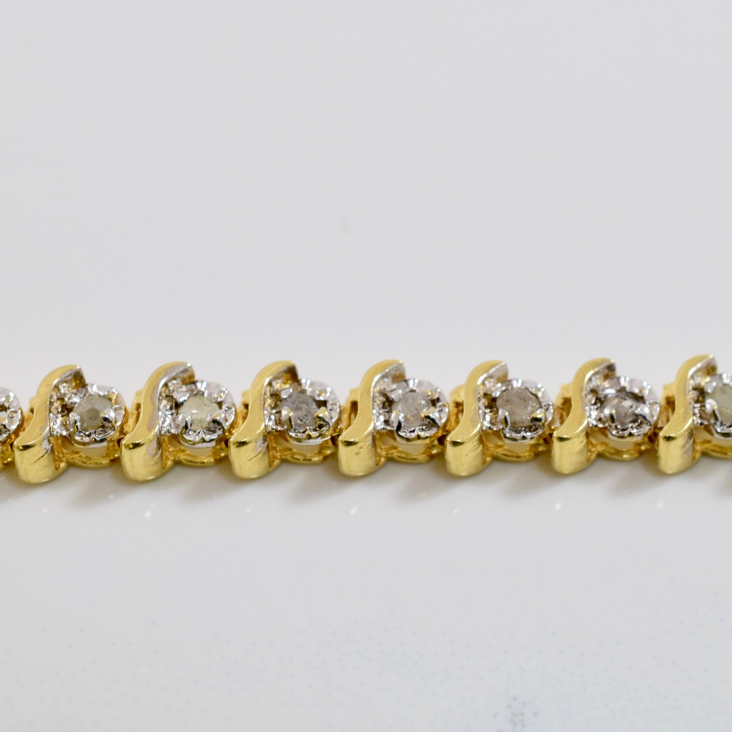 Bracelet en diamants bruts | 0,90 ct au total | Taille 7,5" |
