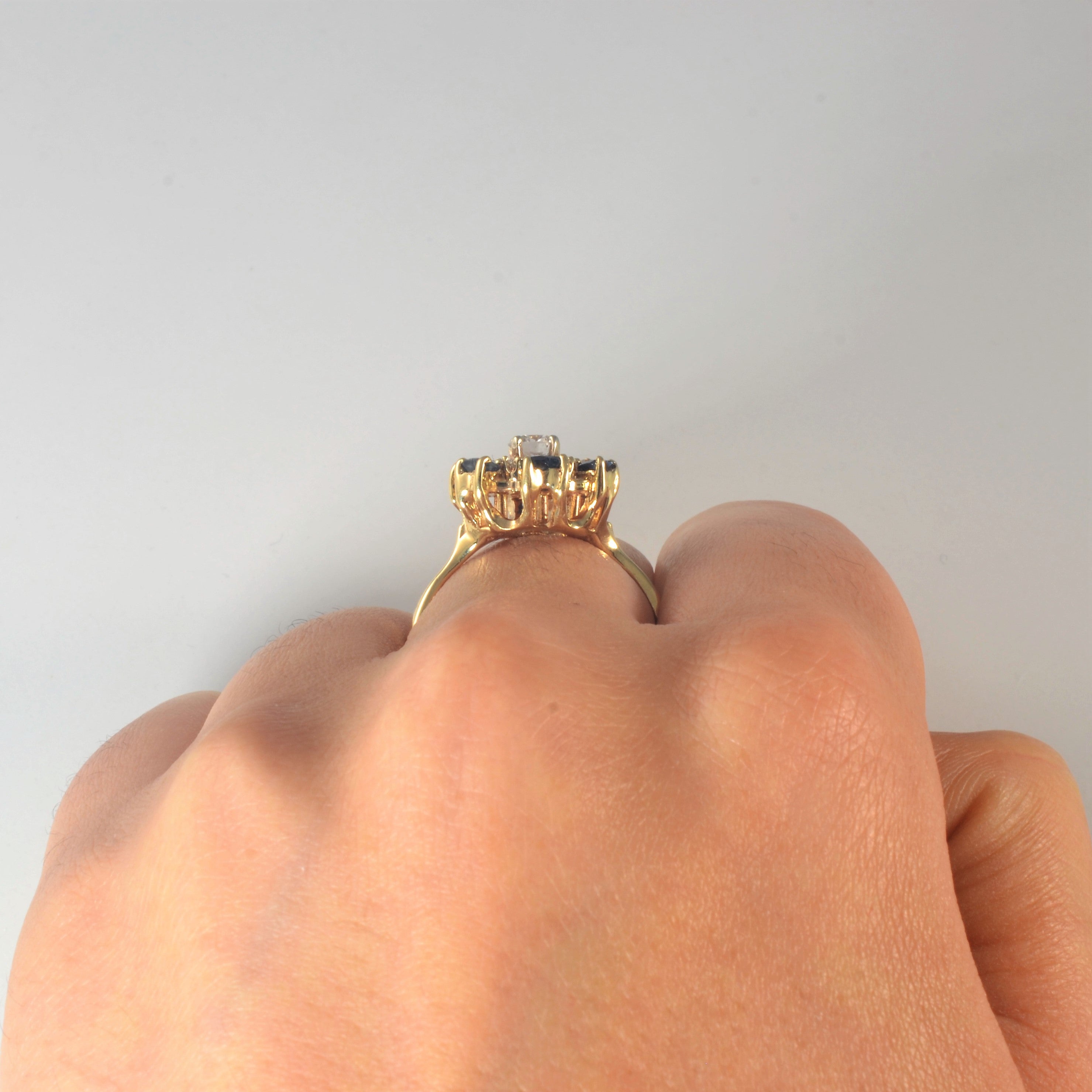 Sapphire & Diamond Halo Ring | 0.78ctw, 0.34ctw | SZ 9.5 |