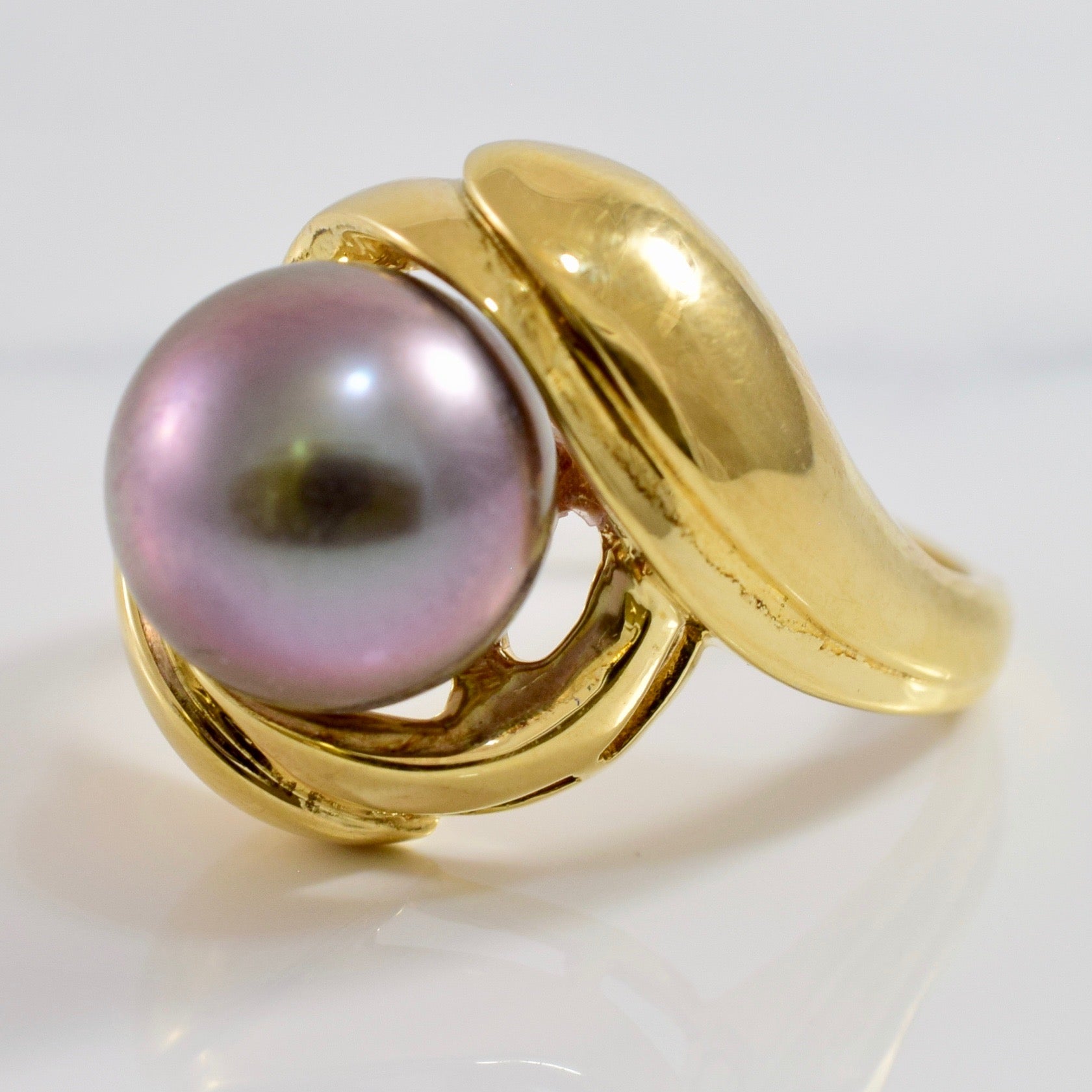 Tahitian Black Pearl Bypass Ring | SZ 6.75 |