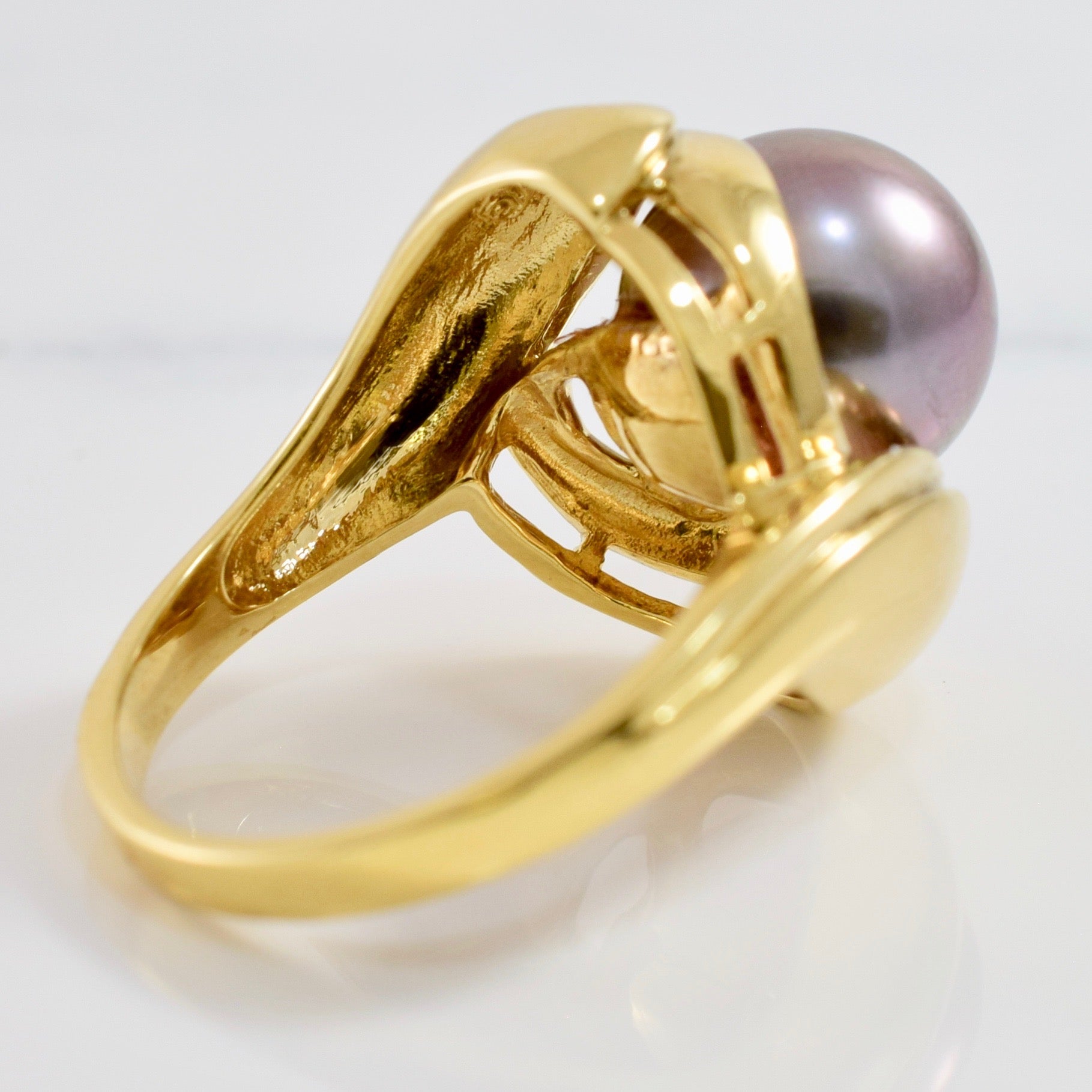 Tahitian Black Pearl Bypass Ring | SZ 6.75 |