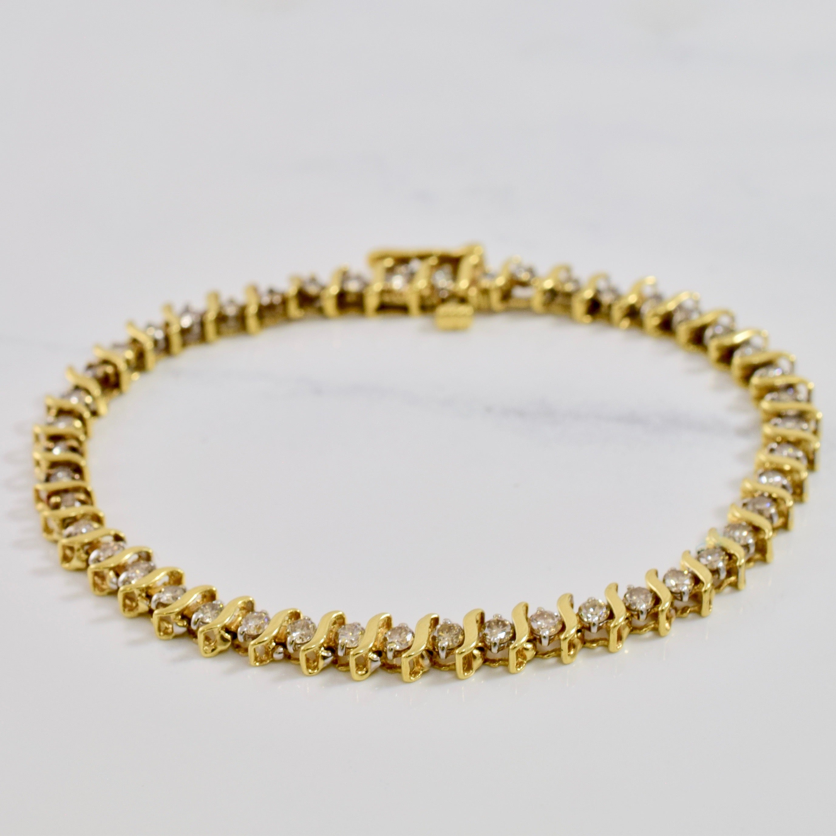 Bracelet de tennis en diamants | 1,50 ct au total, taille 7,5" |