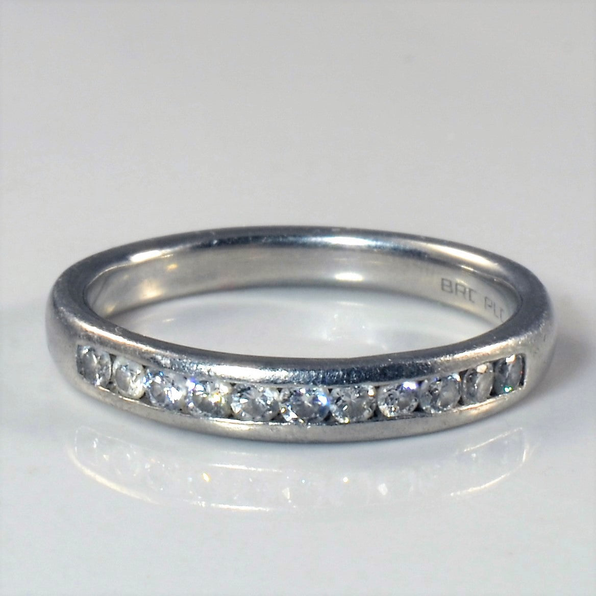 Platinum Channel Set Diamond Band | 0.17ctw | SZ 5.5 |