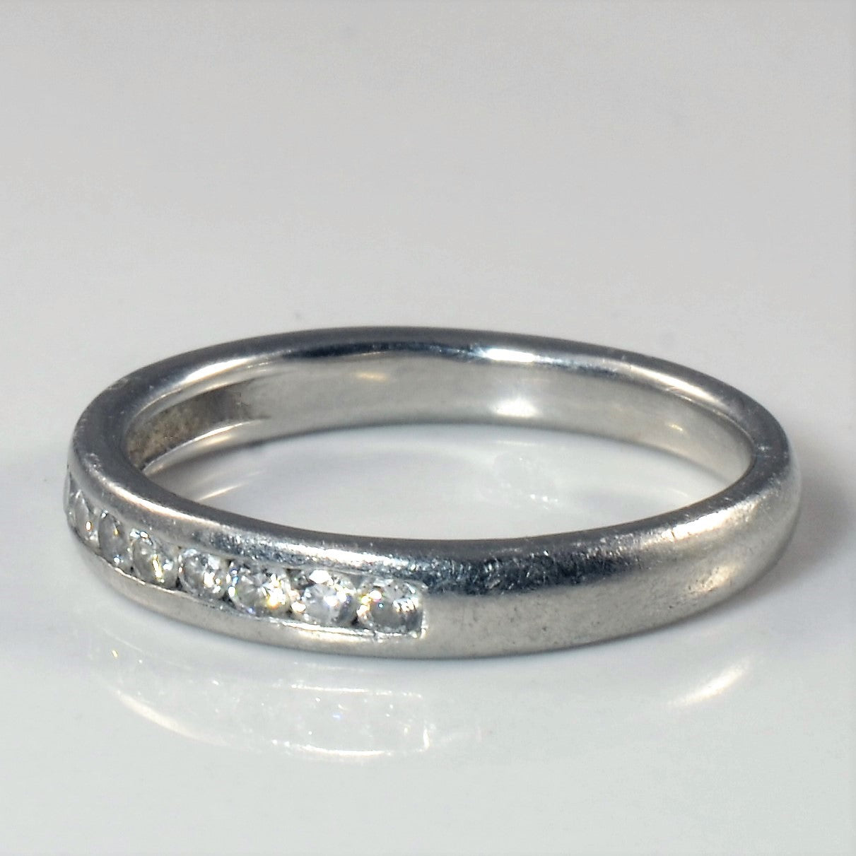 Platinum Channel Set Diamond Band | 0.17ctw | SZ 5.5 |