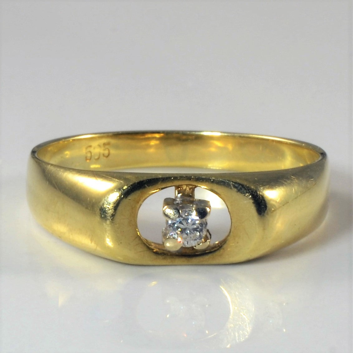 Single Diamond Gold Ring | 0.04ct | SZ 8.25 |
