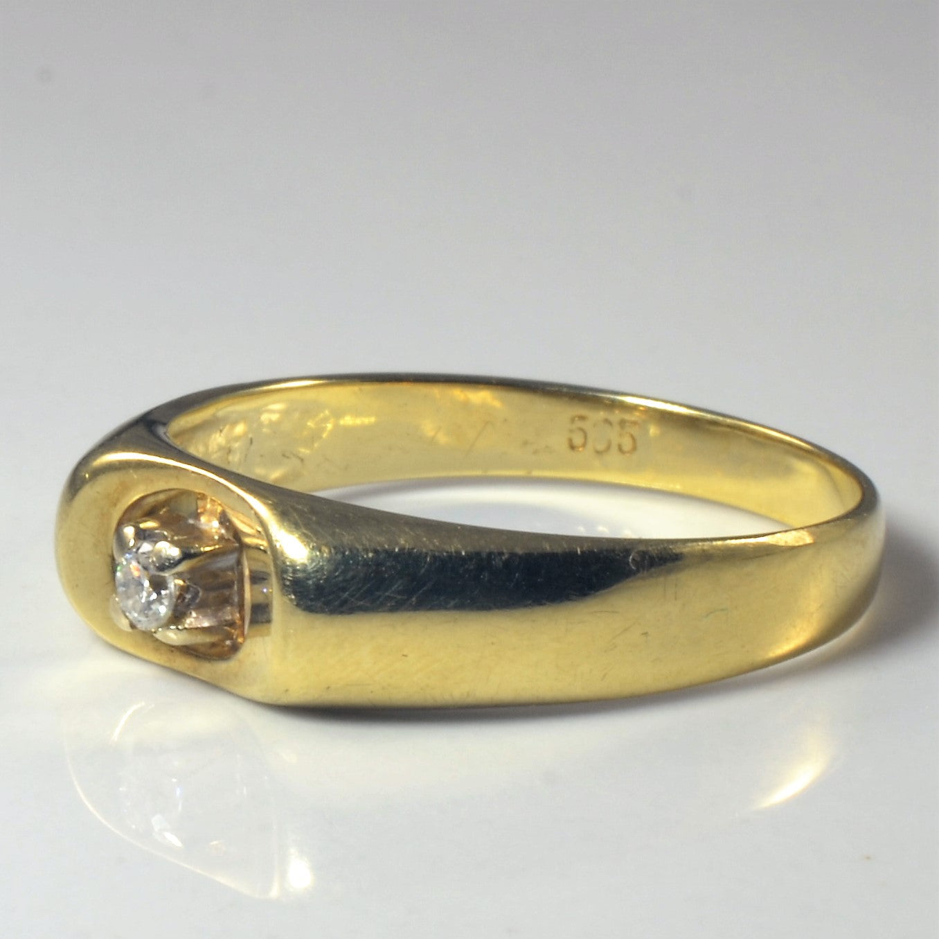 Single Diamond Gold Ring | 0.04ct | SZ 8.25 |