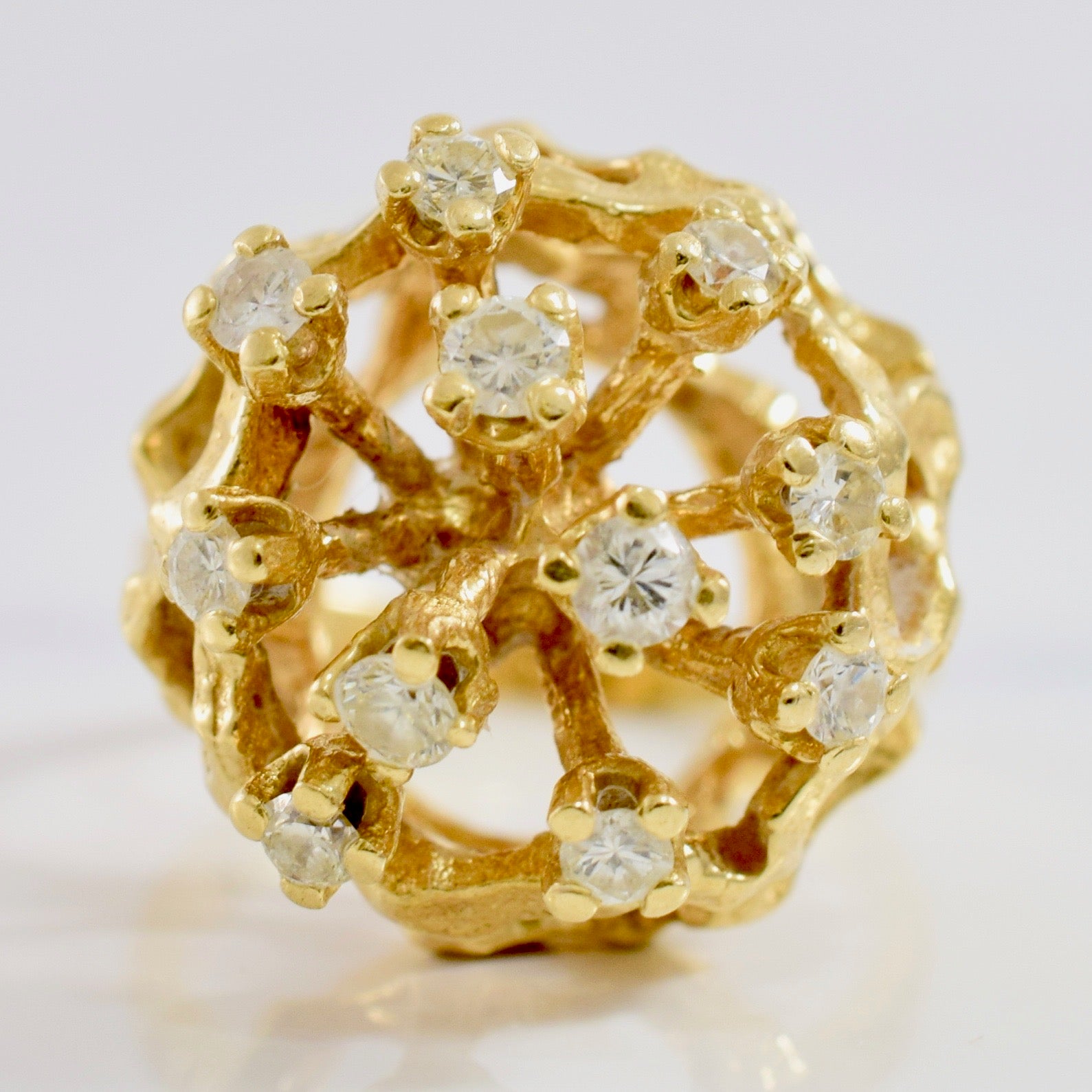 Large High Set Diamond Cluster Ring | 0.49 ctw SZ 6 |