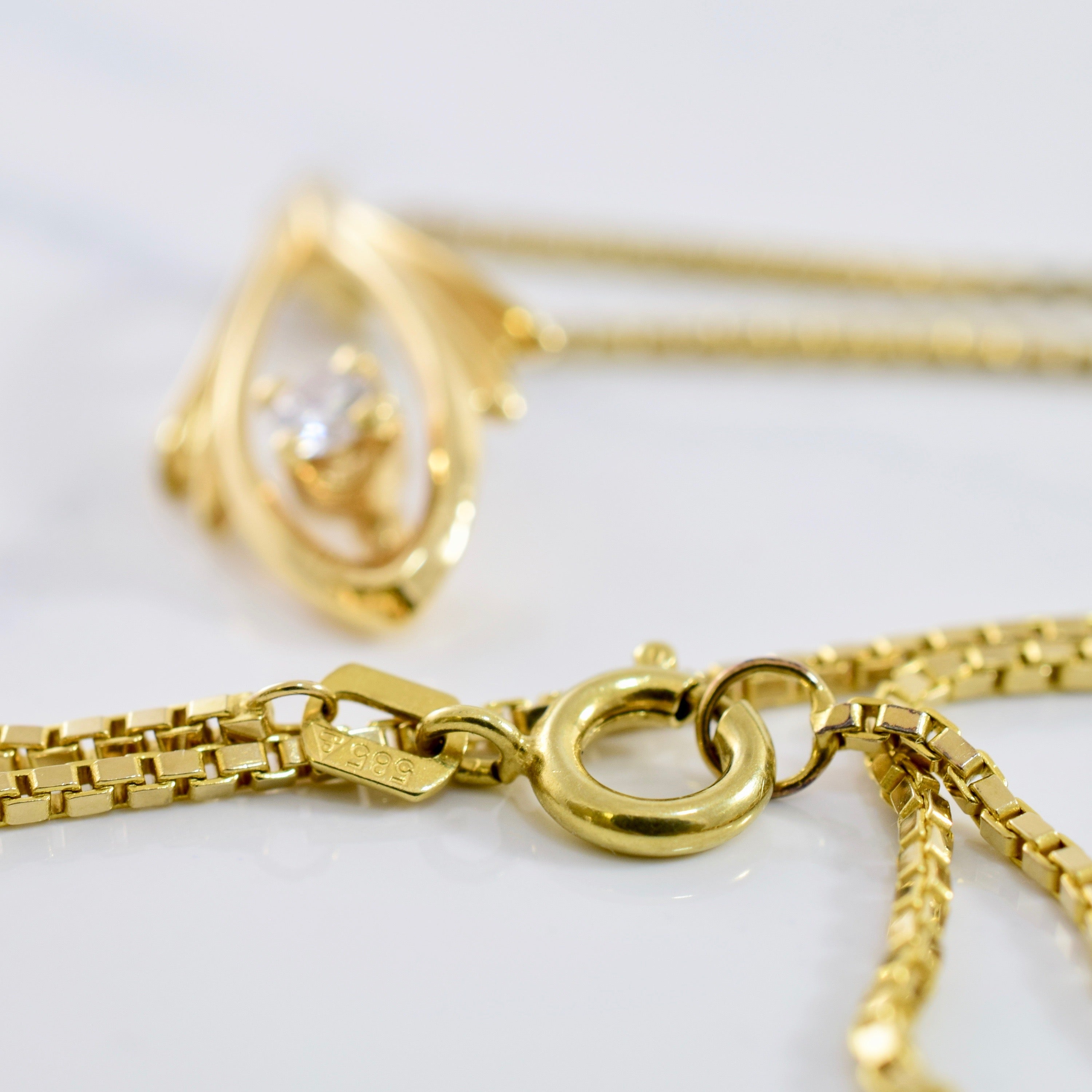 Diamond Pendant and Necklace | 0.10 ct SZ 20" |