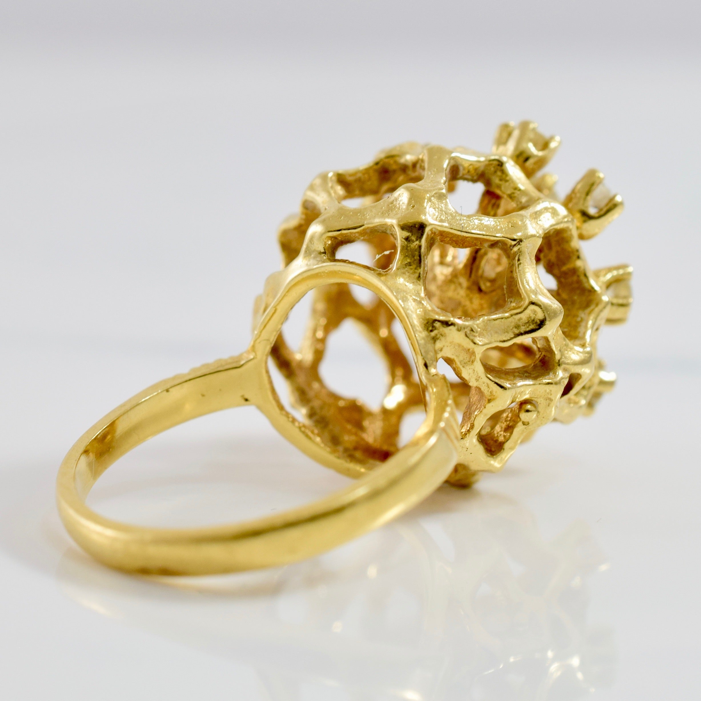 Large High Set Diamond Cluster Ring | 0.49 ctw SZ 6 |