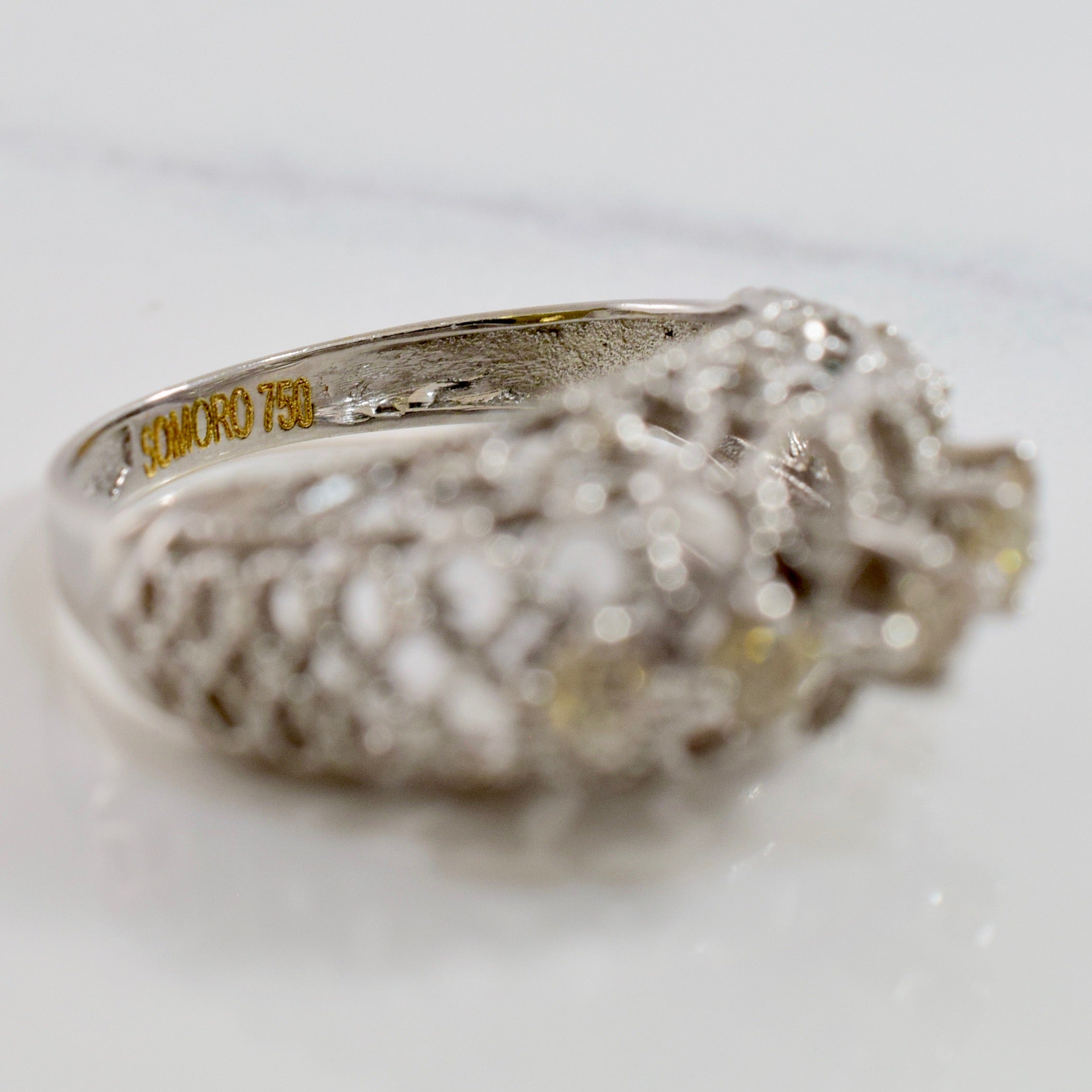 High Set Filigree Diamond Ring | 0.27 ctw SZ 5.75 |