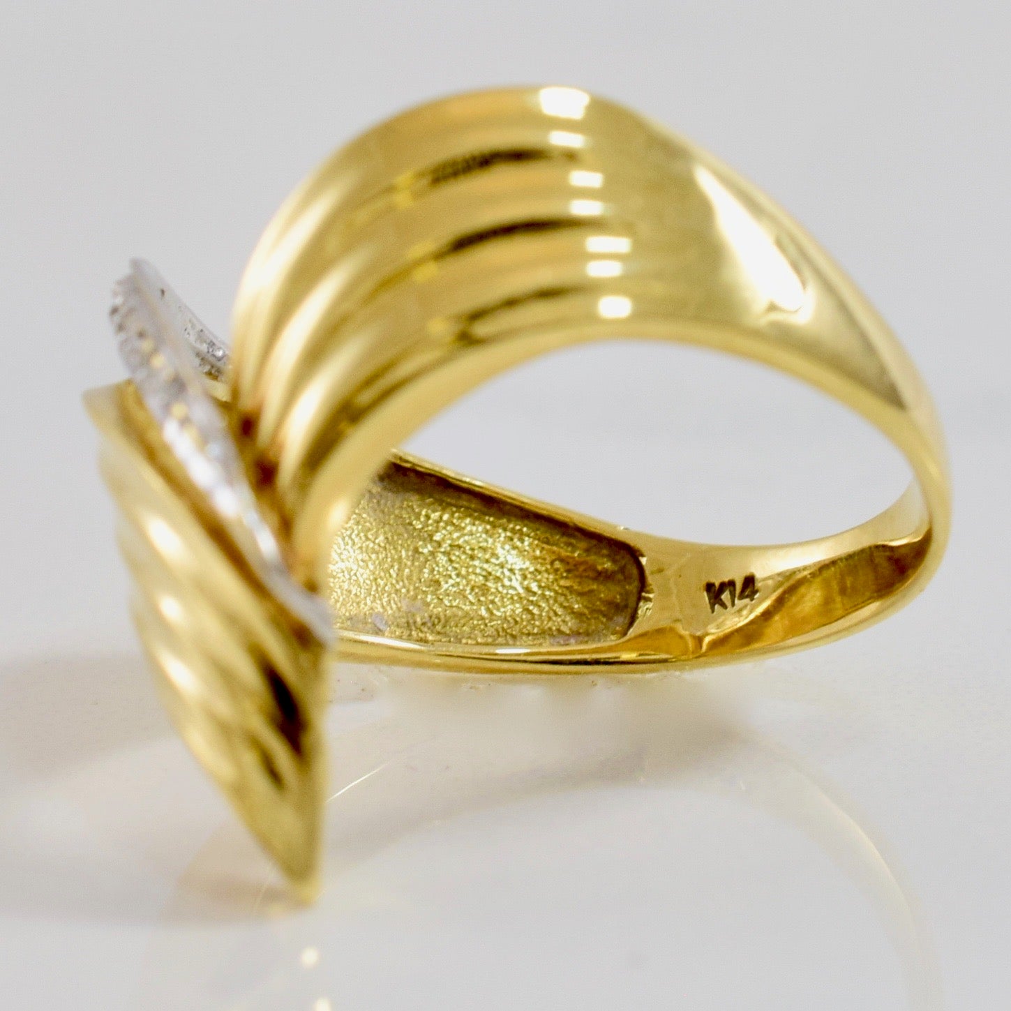 Folded Diamond Ring | 0.02 ctw SZ 6.25 |
