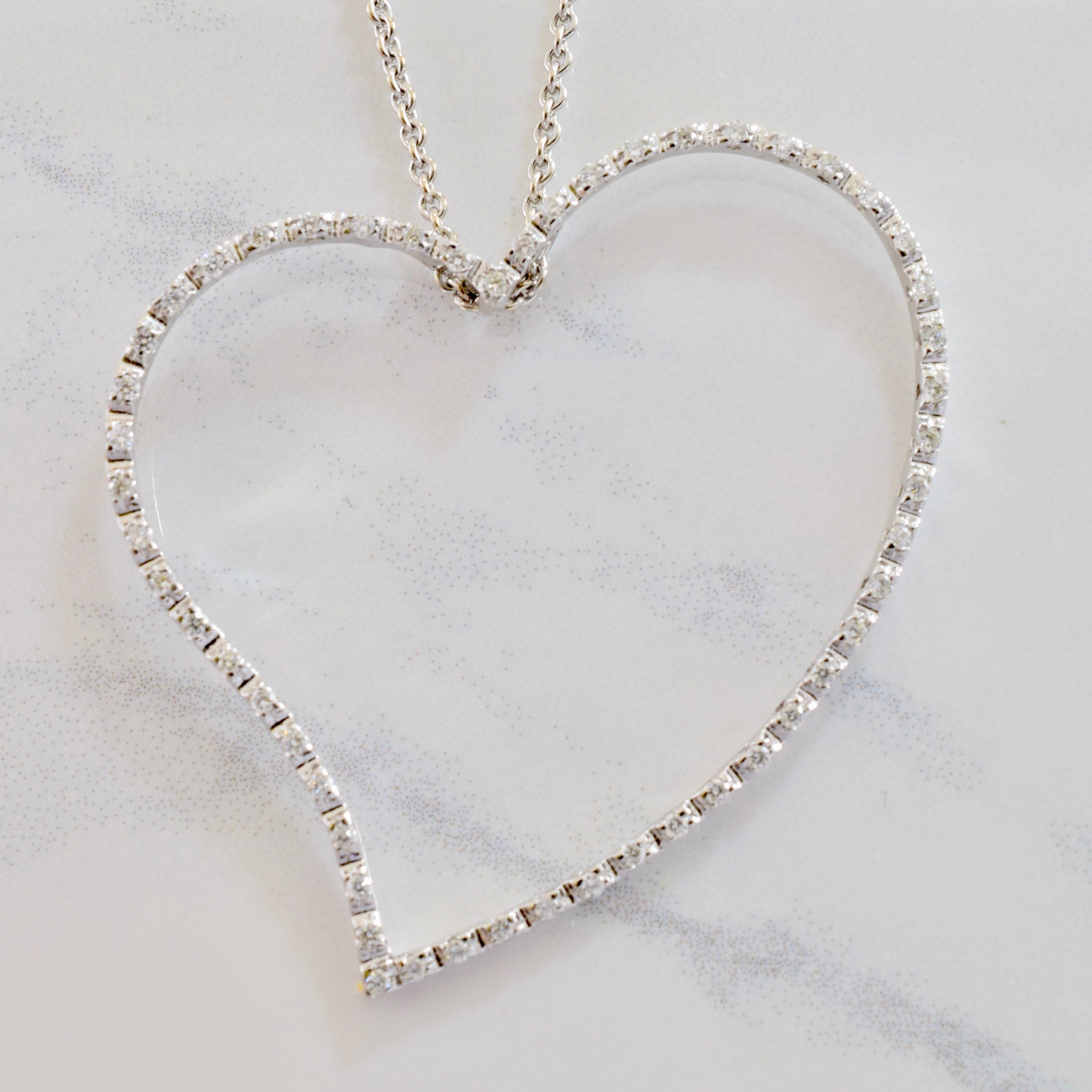 Diamond Heart Pendant | 0.42 ctw SZ 16" |