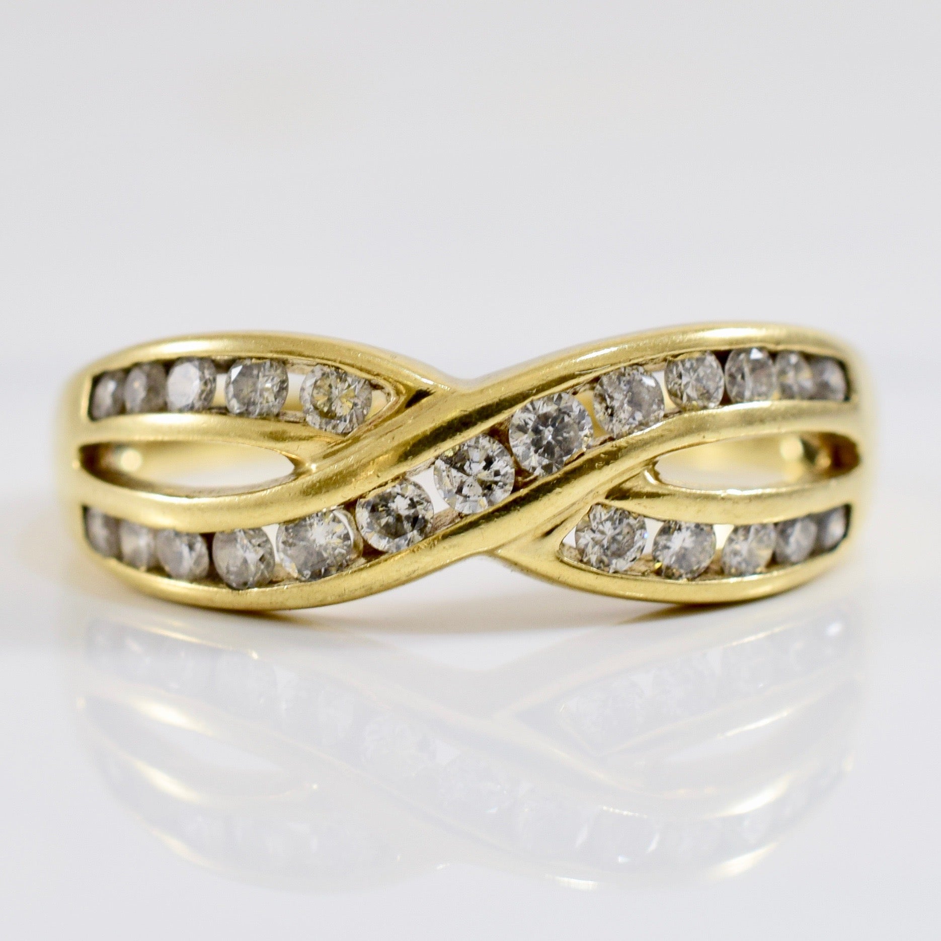 Bague Infinity en diamants | 0,51 ct au total | Taille 9 |