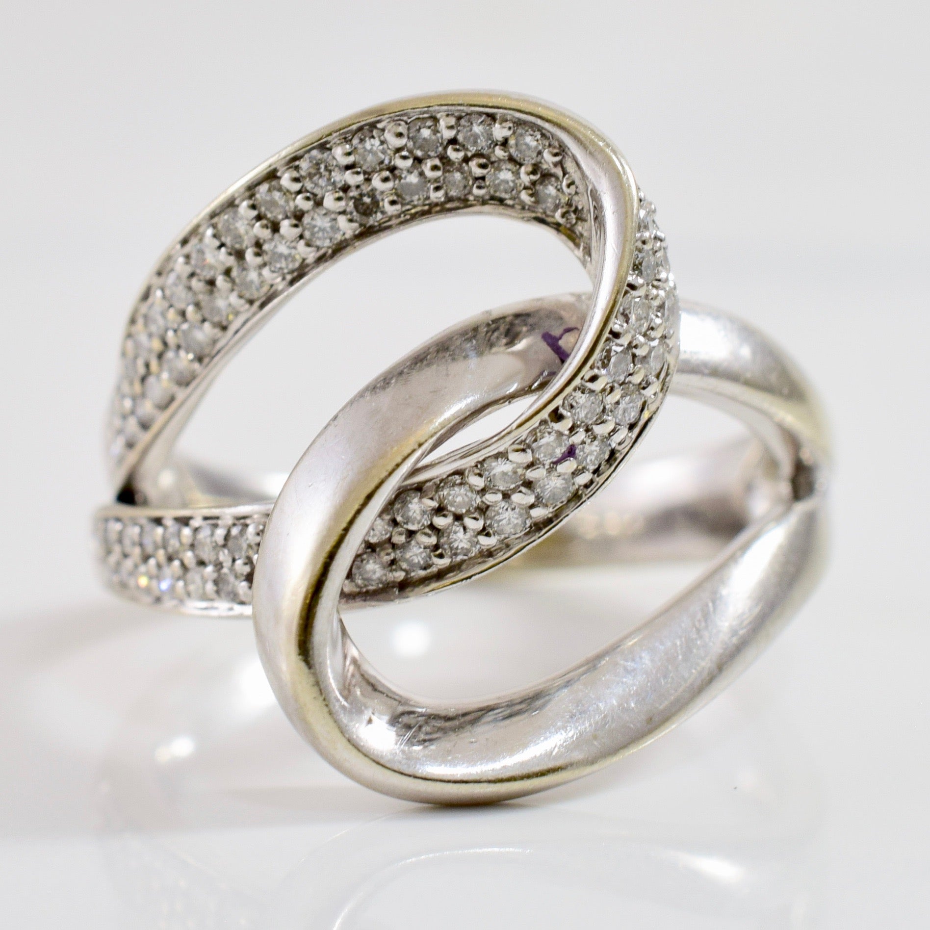 Diamond Loop Bypass Ring | 0.40 ctw SZ 9.5 |