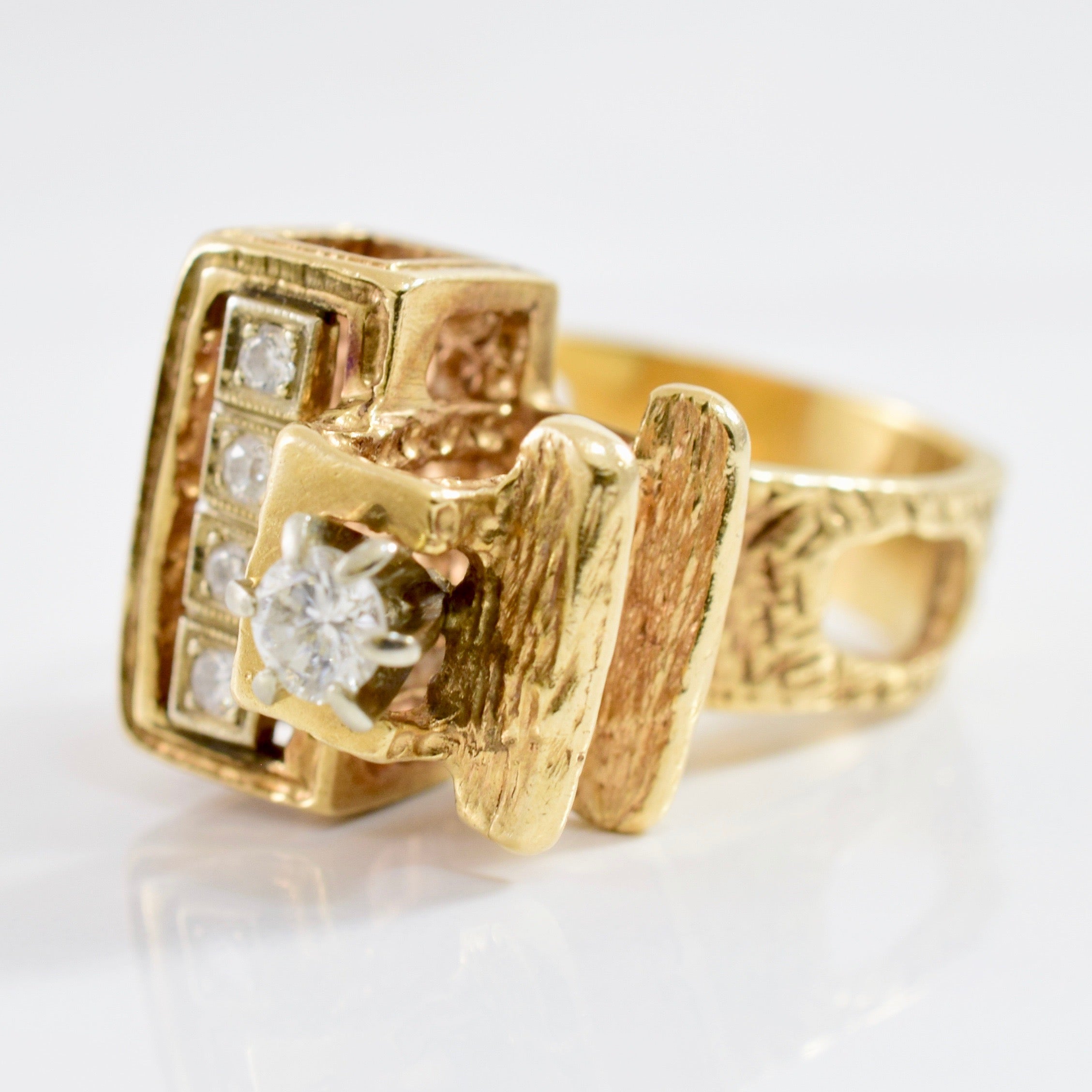 High Rise Diamond Ring | 0.30 ctw SZ 6.25 |