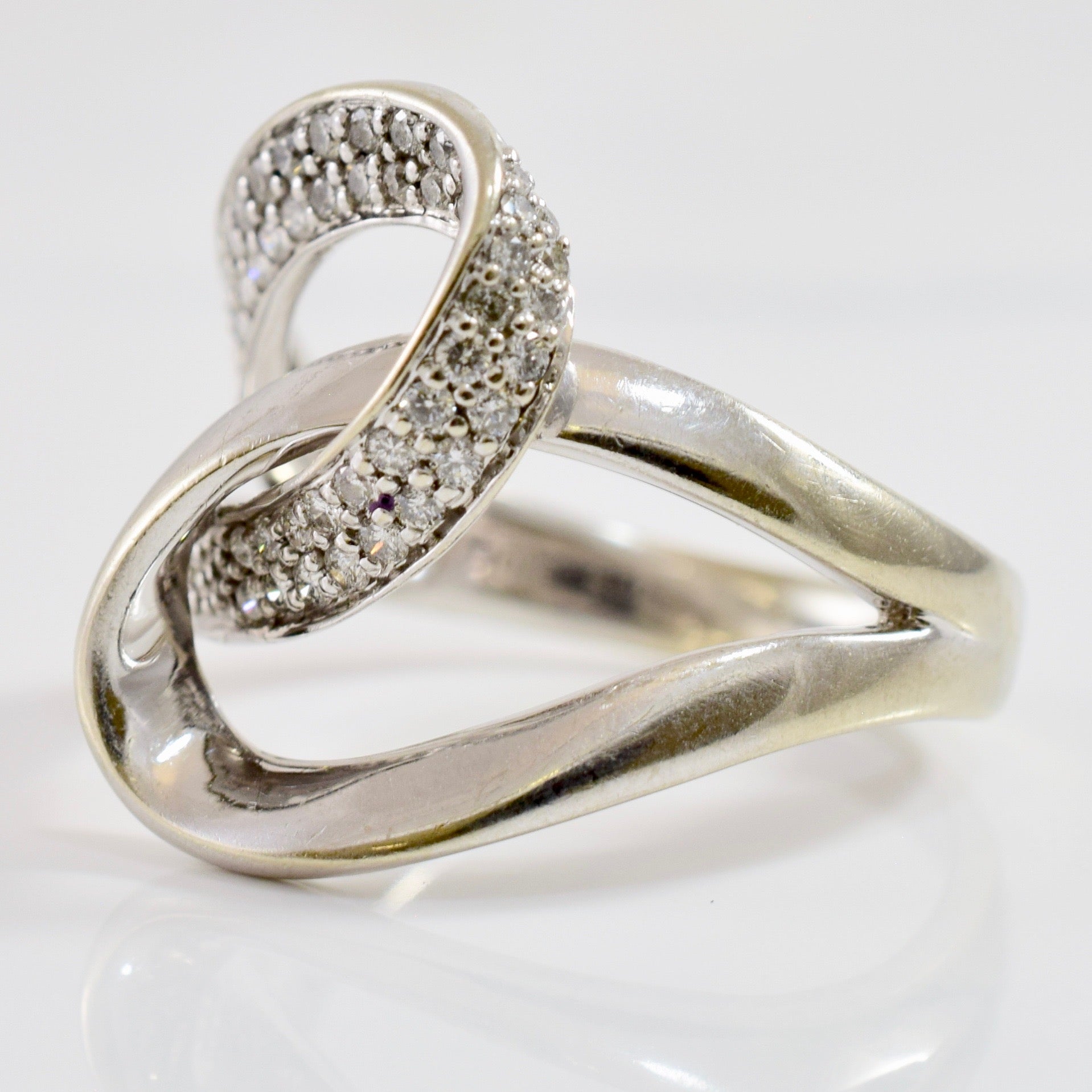 Diamond Loop Bypass Ring | 0.40 ctw SZ 9.5 |