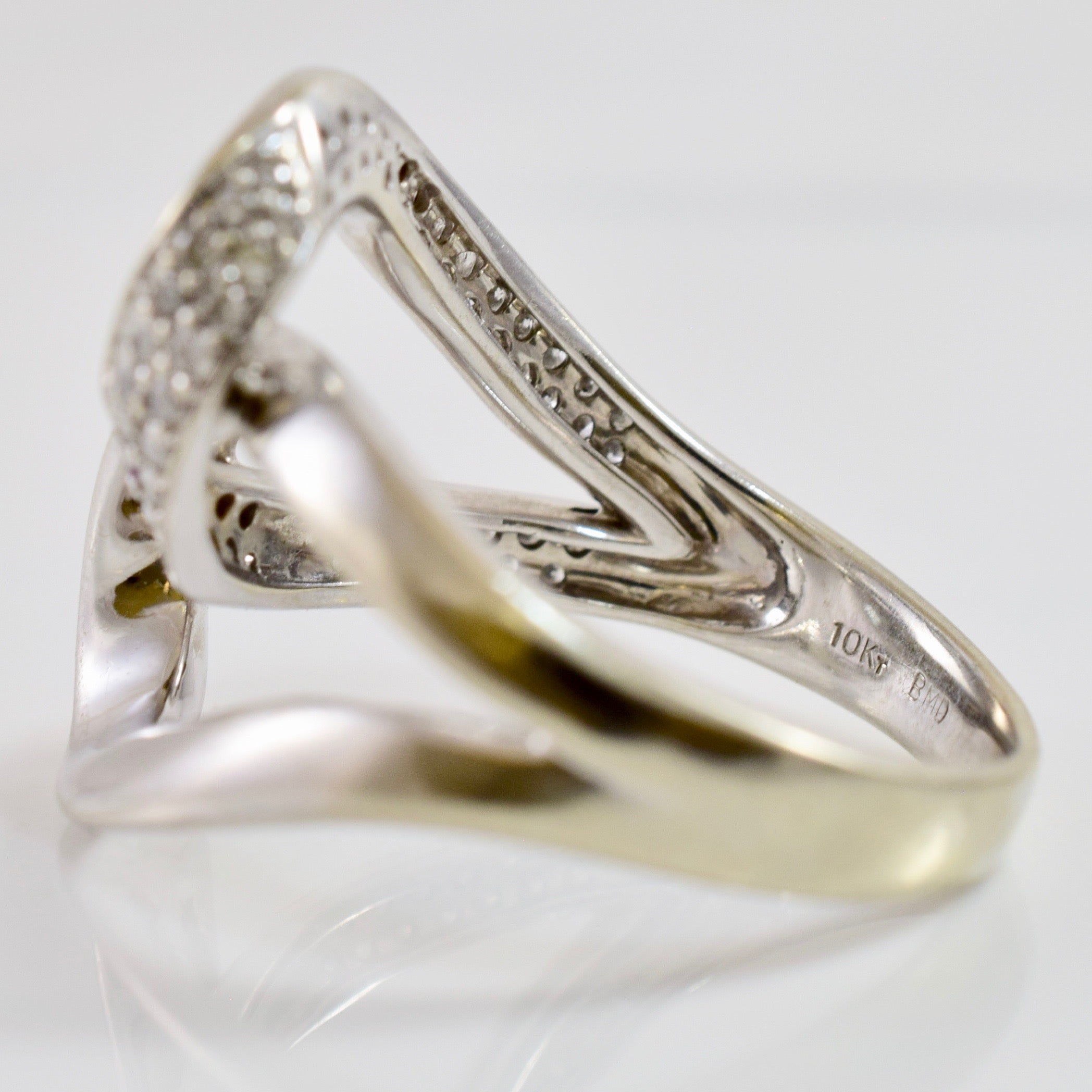 Diamond Loop Bypass Ring | 0.40 ctw SZ 9.5 |