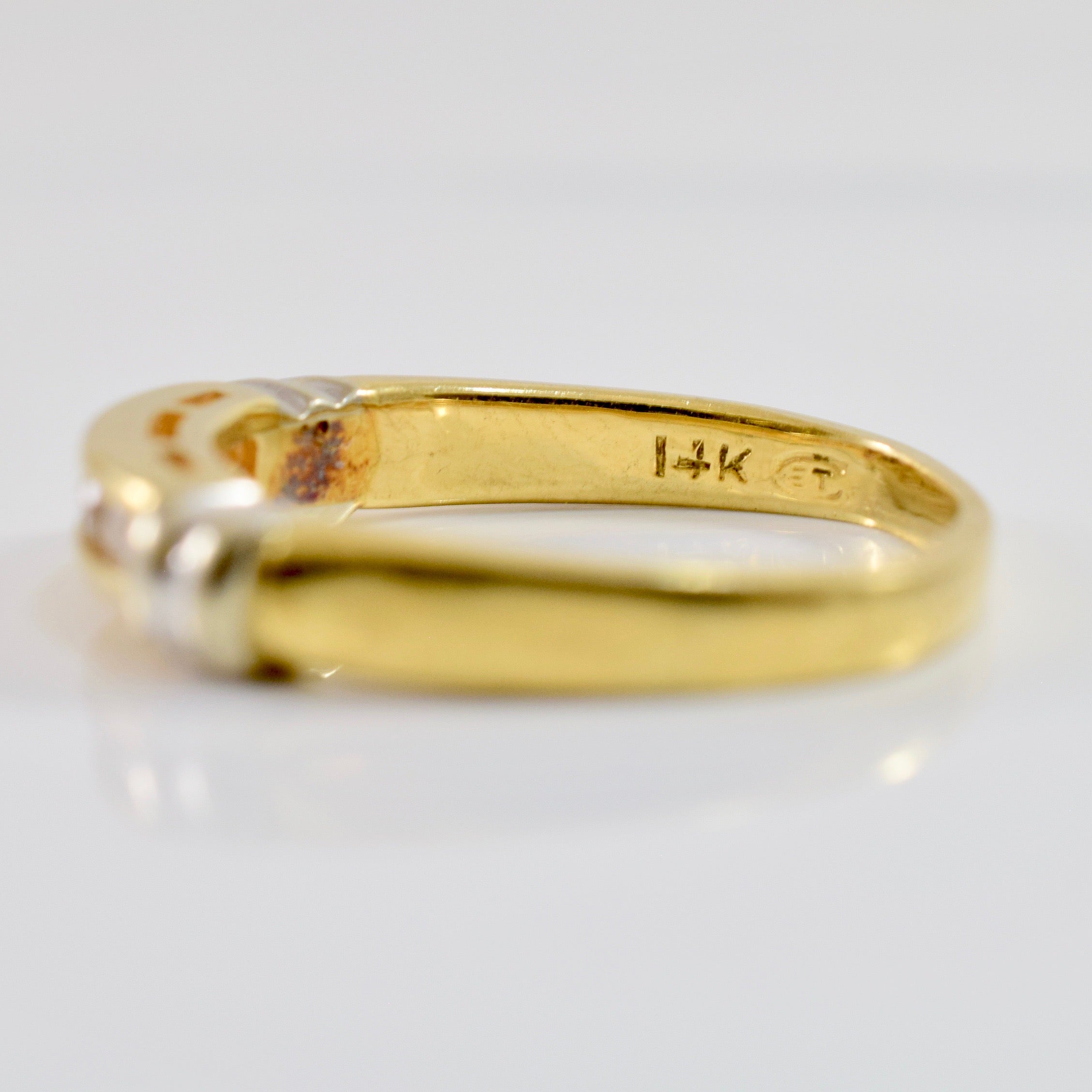 Channel Set Two Tone Diamond Band | 0.10 ctw SZ 4 |