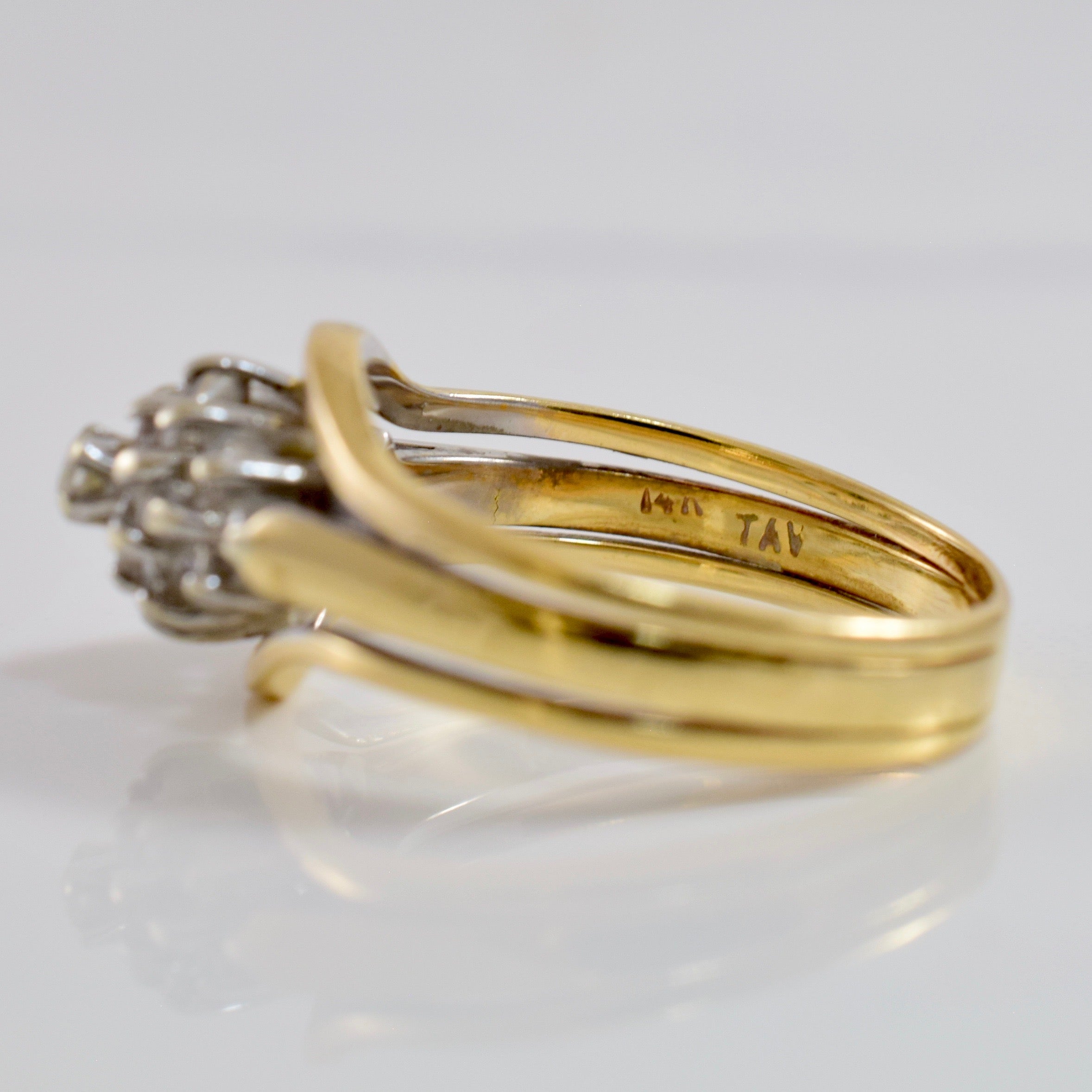 Three Band Diamond Cluster Ring | 0.25 ctw SZ 5.75 |