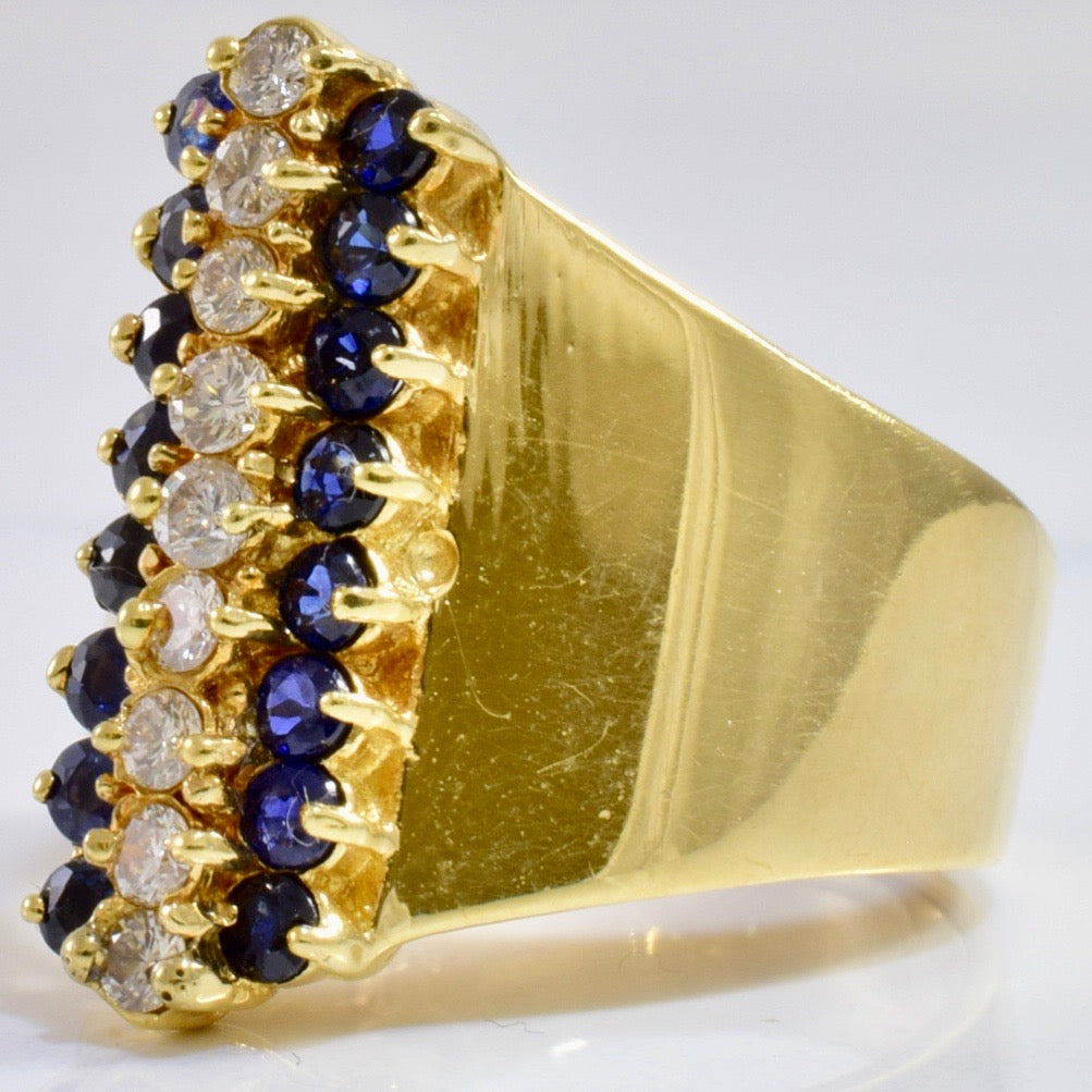 Sapphire and Diamond Ring | 0.20 ctw SZ 6 |