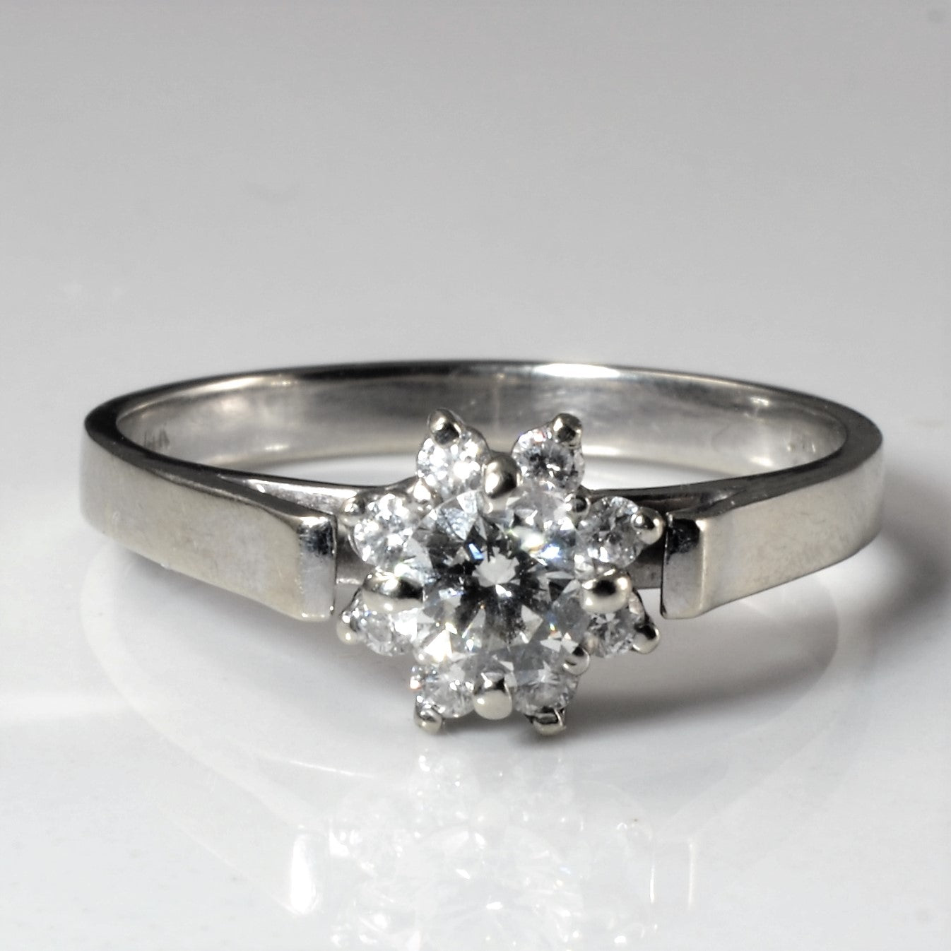 Cluster Cathedral Engagement Ring | 0.54ctw | SZ 7.75 |