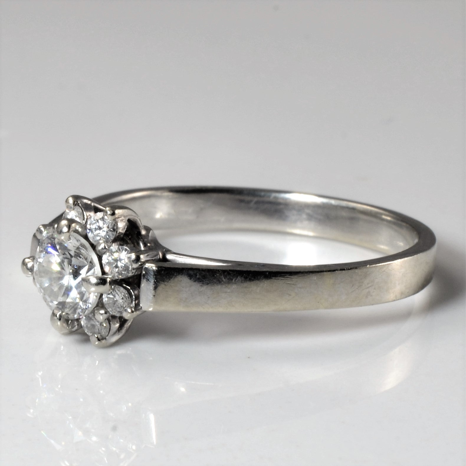 Cluster Cathedral Engagement Ring | 0.54ctw | SZ 7.75 |