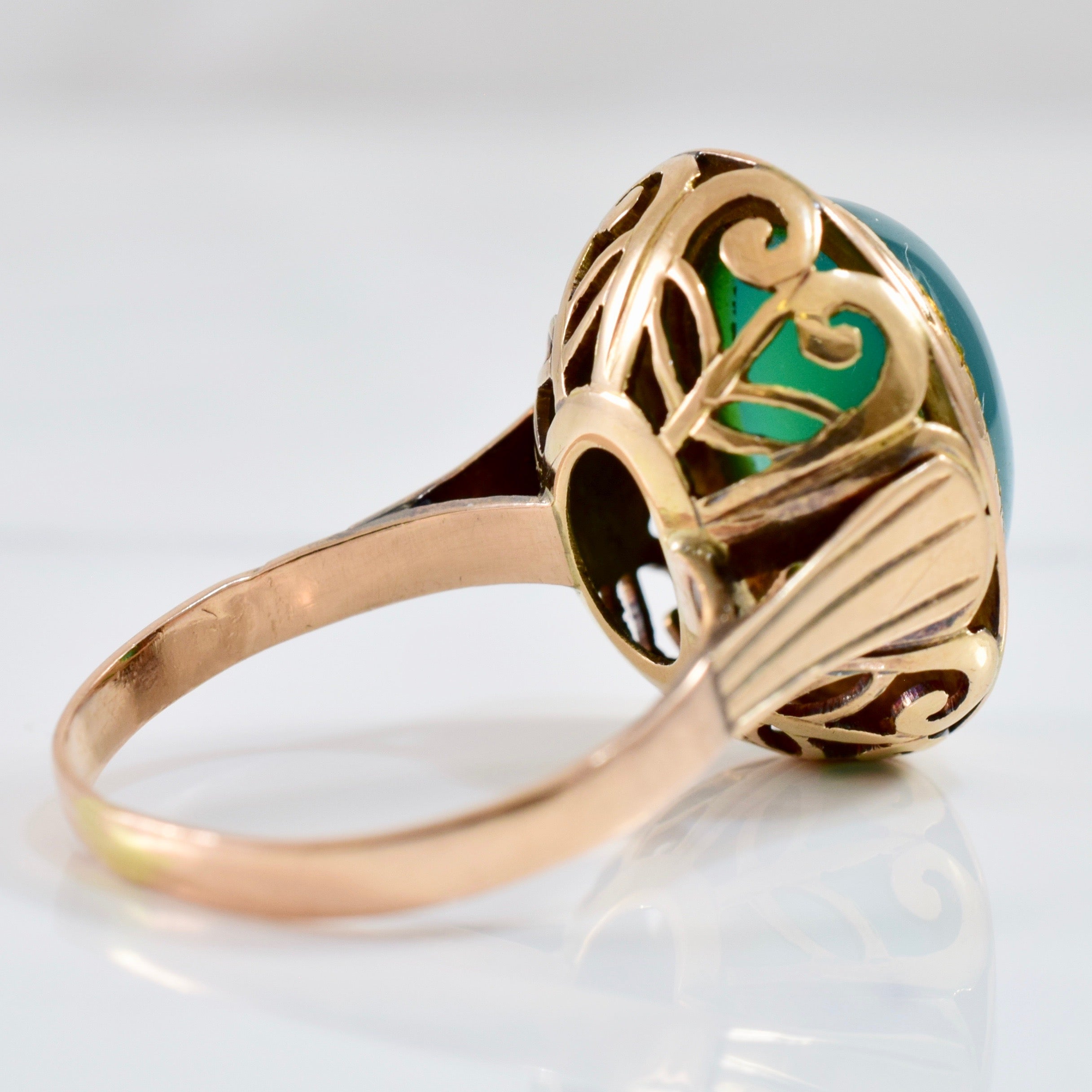 Bague en calcédoine sertie clos | Taille 9 |