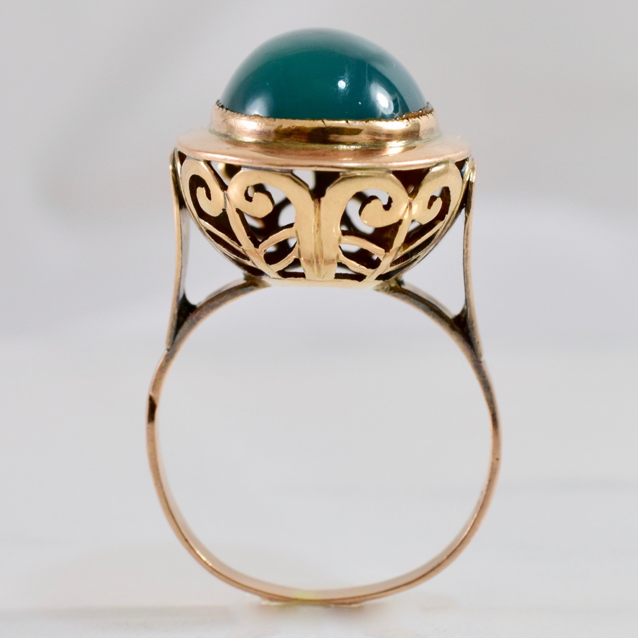 Bague en calcédoine sertie clos | Taille 9 |