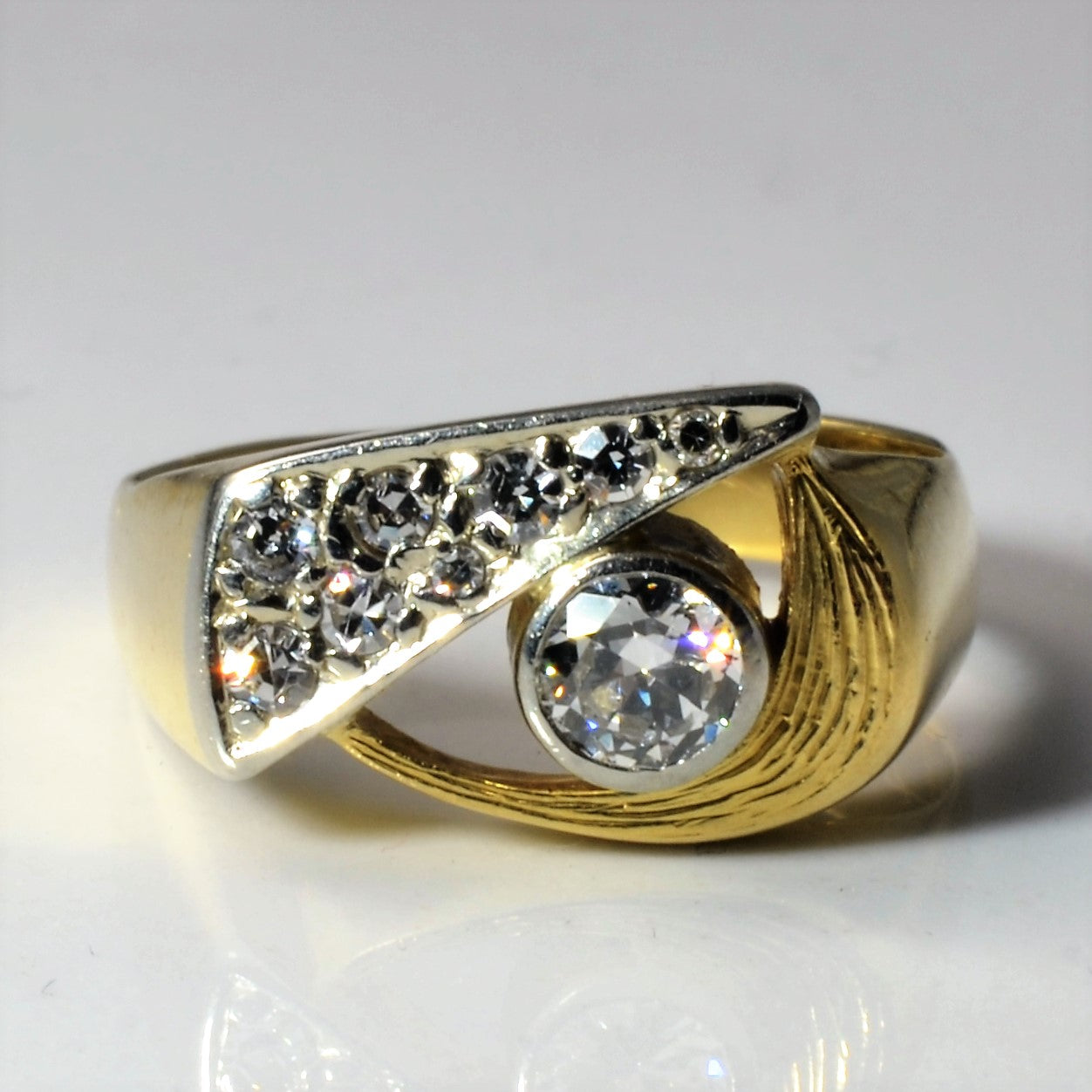 1970s Custom Old European Diamond Ring | 0.40ctw | SZ 6.5 |