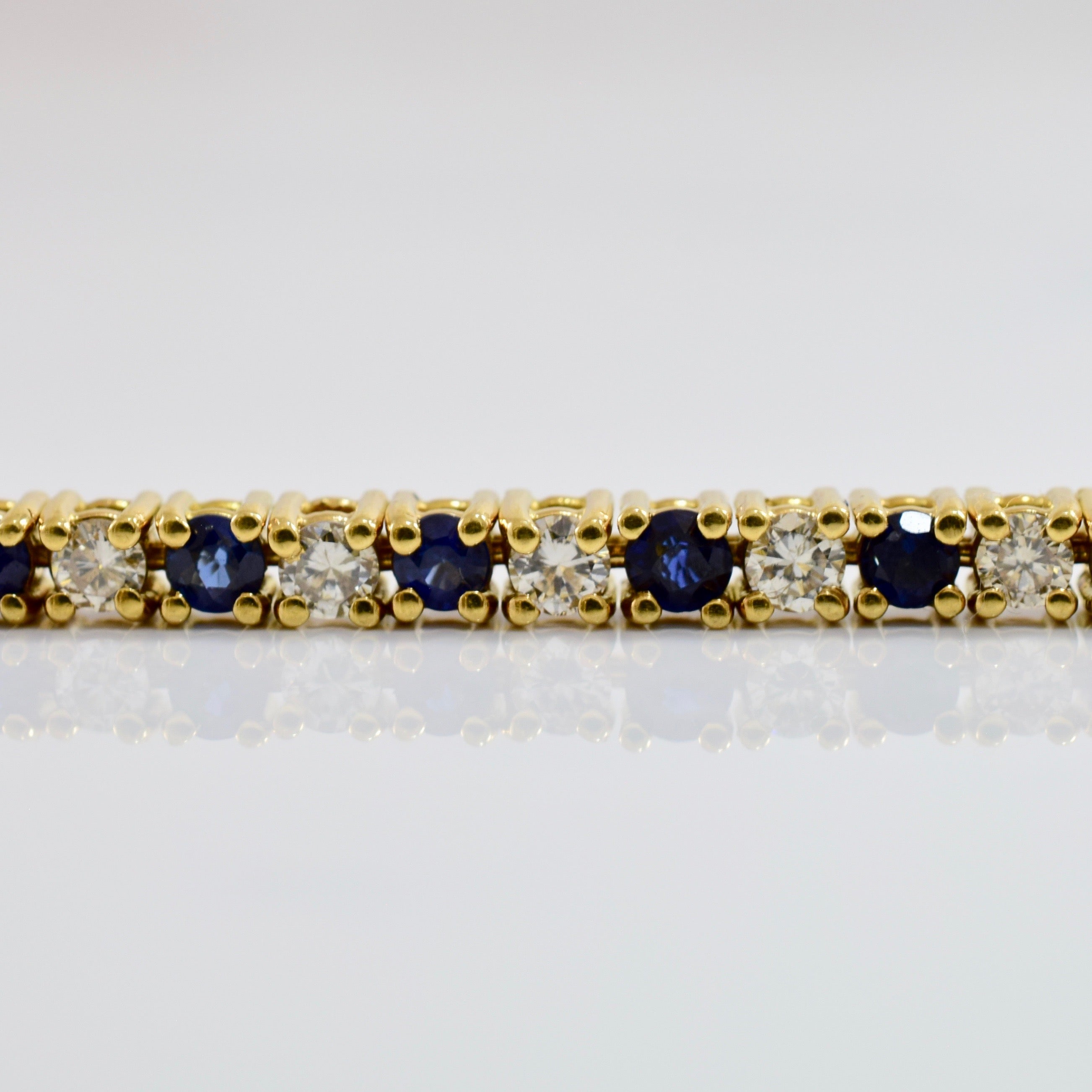 Sapphire and Diamond Bracelet | 1.24 ctw SZ 7" |