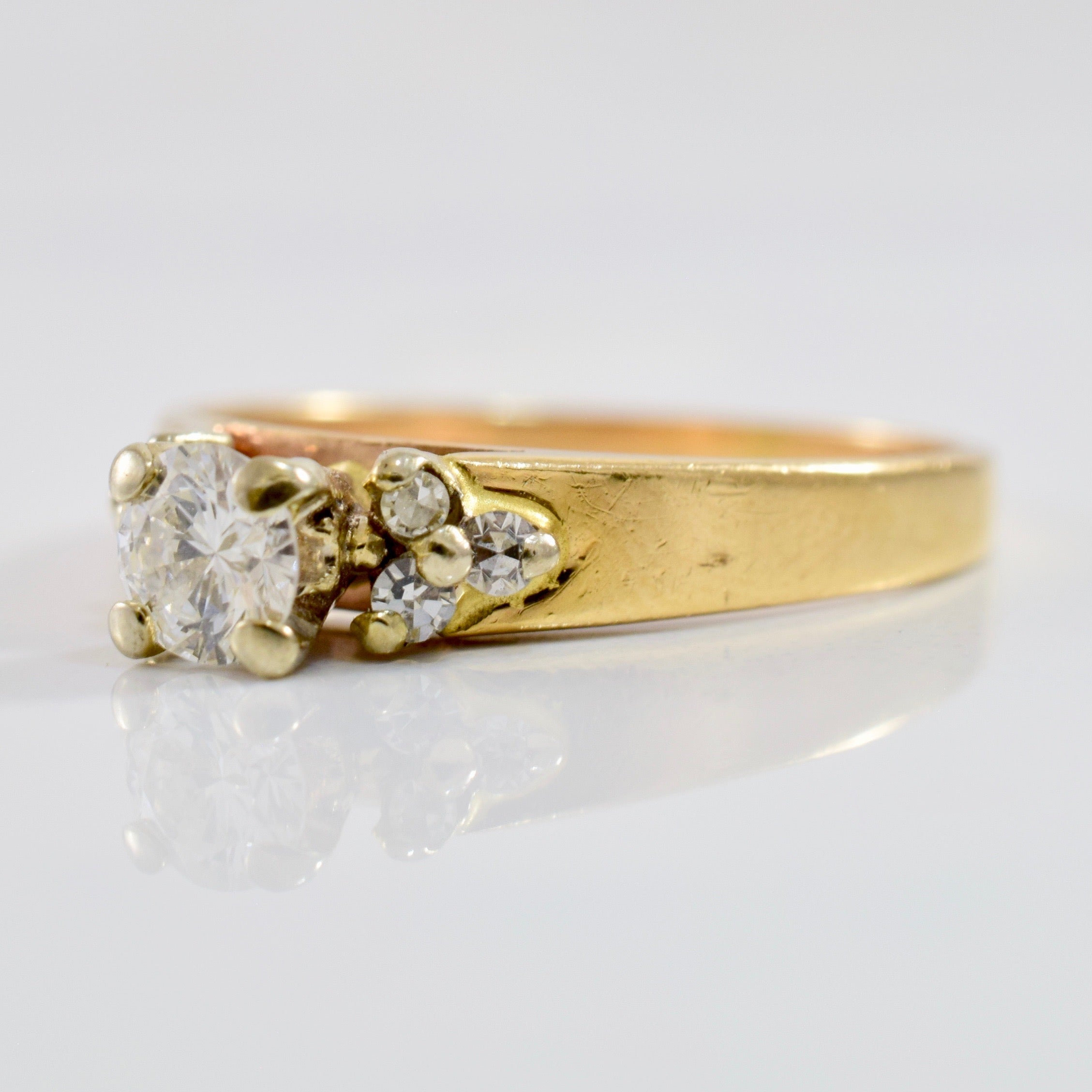 Cluster Accented Engagement Ring | 0.26 ctw SZ 5.25 |