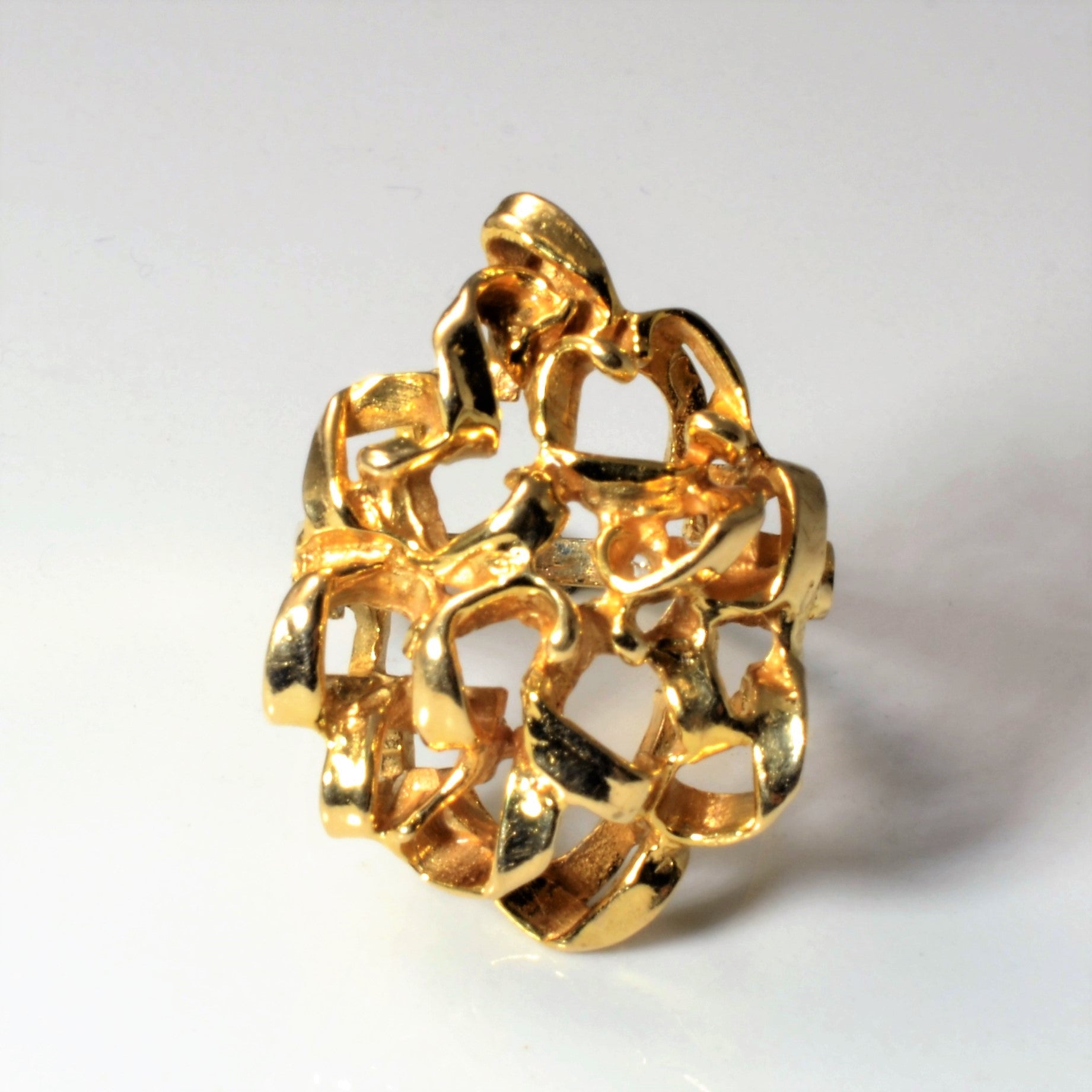 Freeform Gold Cocktail Ring | SZ 8.5 |