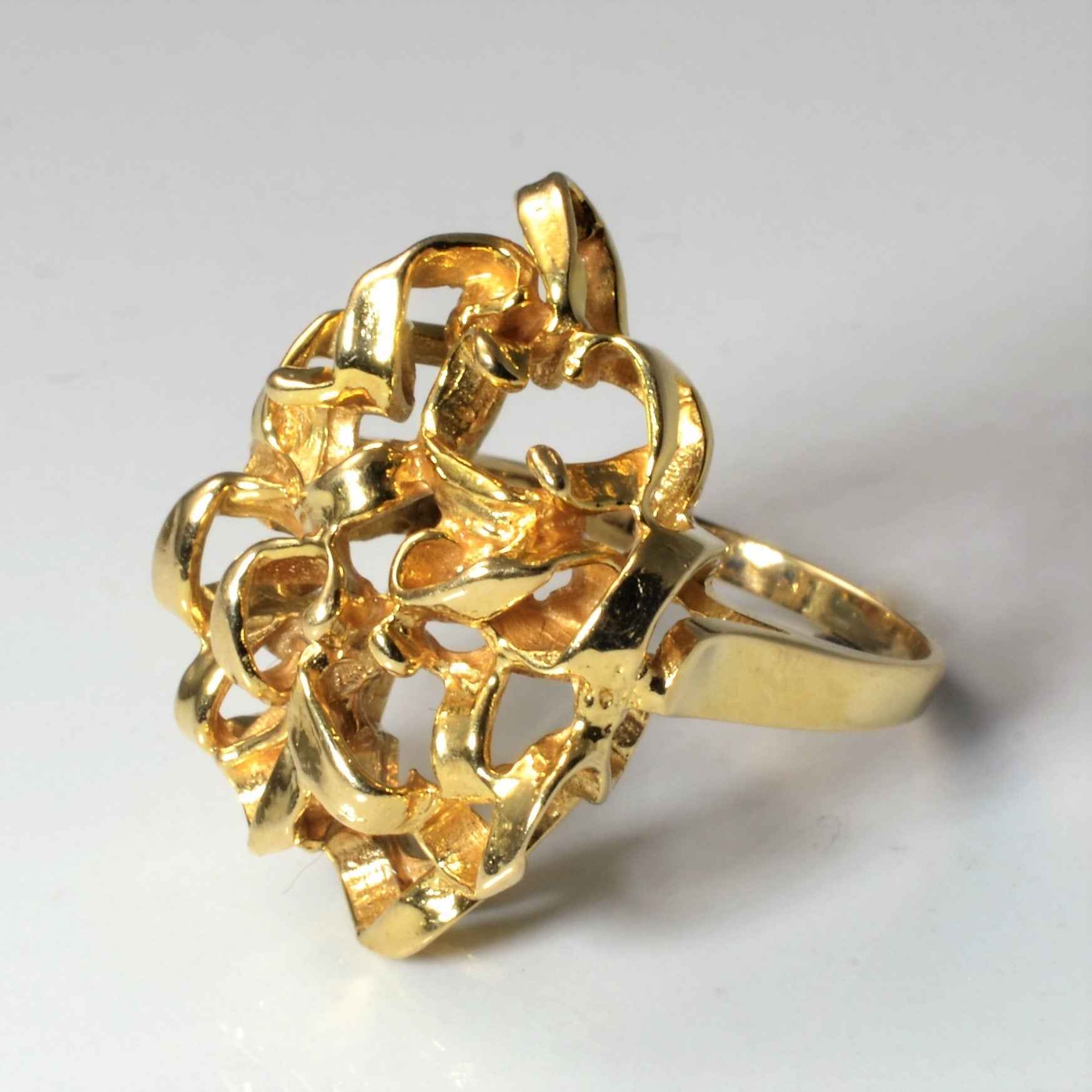 Freeform Gold Cocktail Ring | SZ 8.5 |