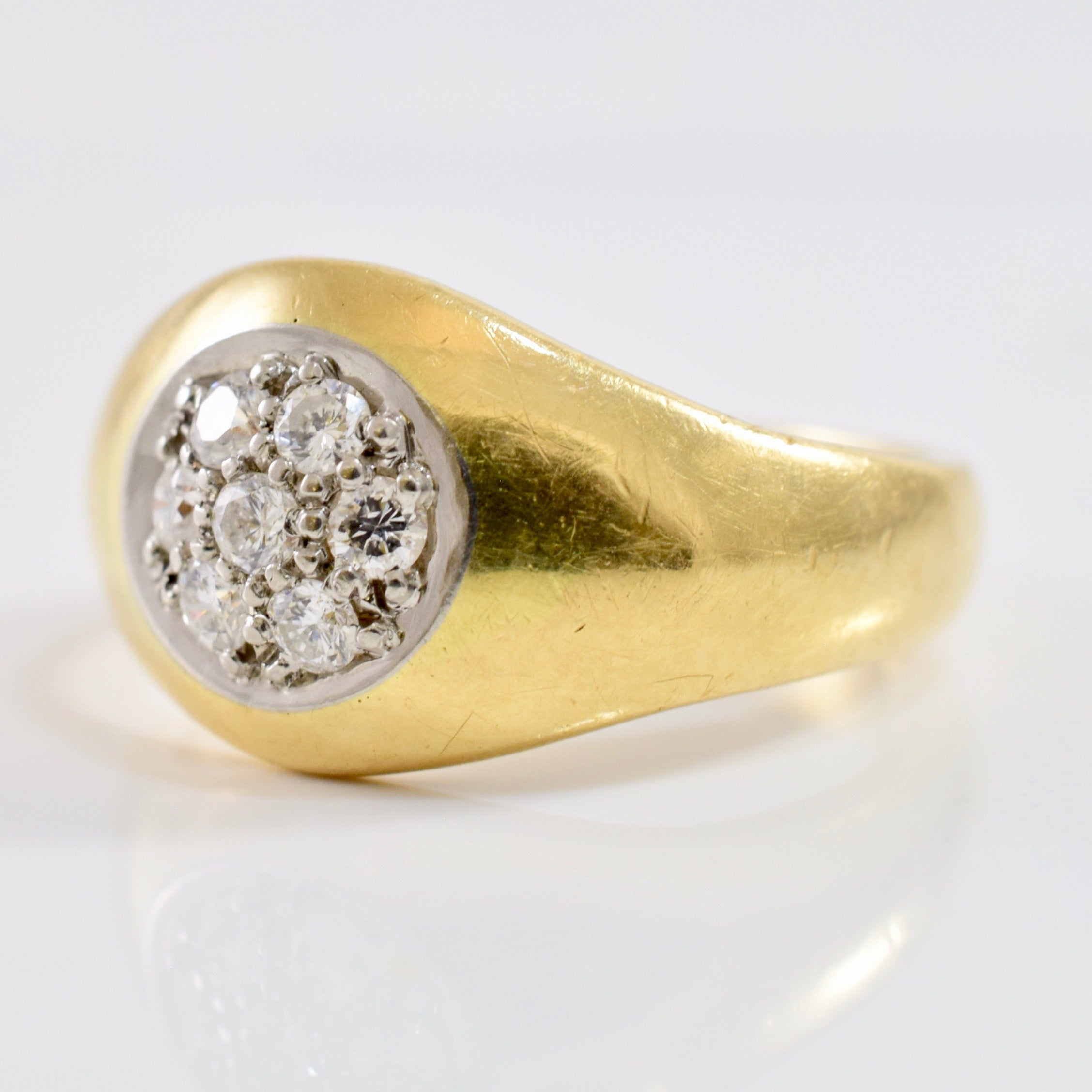 Flush Set Diamond Cluster Band | 0.20 ctw SZ 4 |