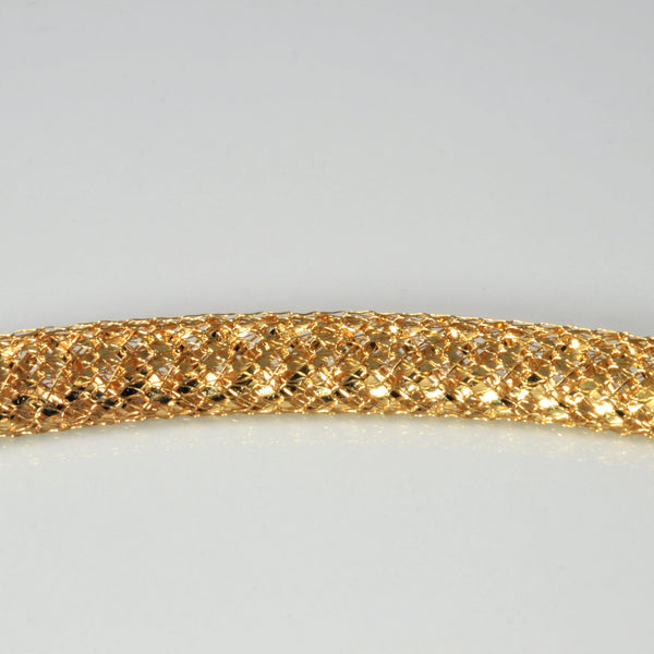 Raika' Hollow Gold Bow Mesh Necklace | 17