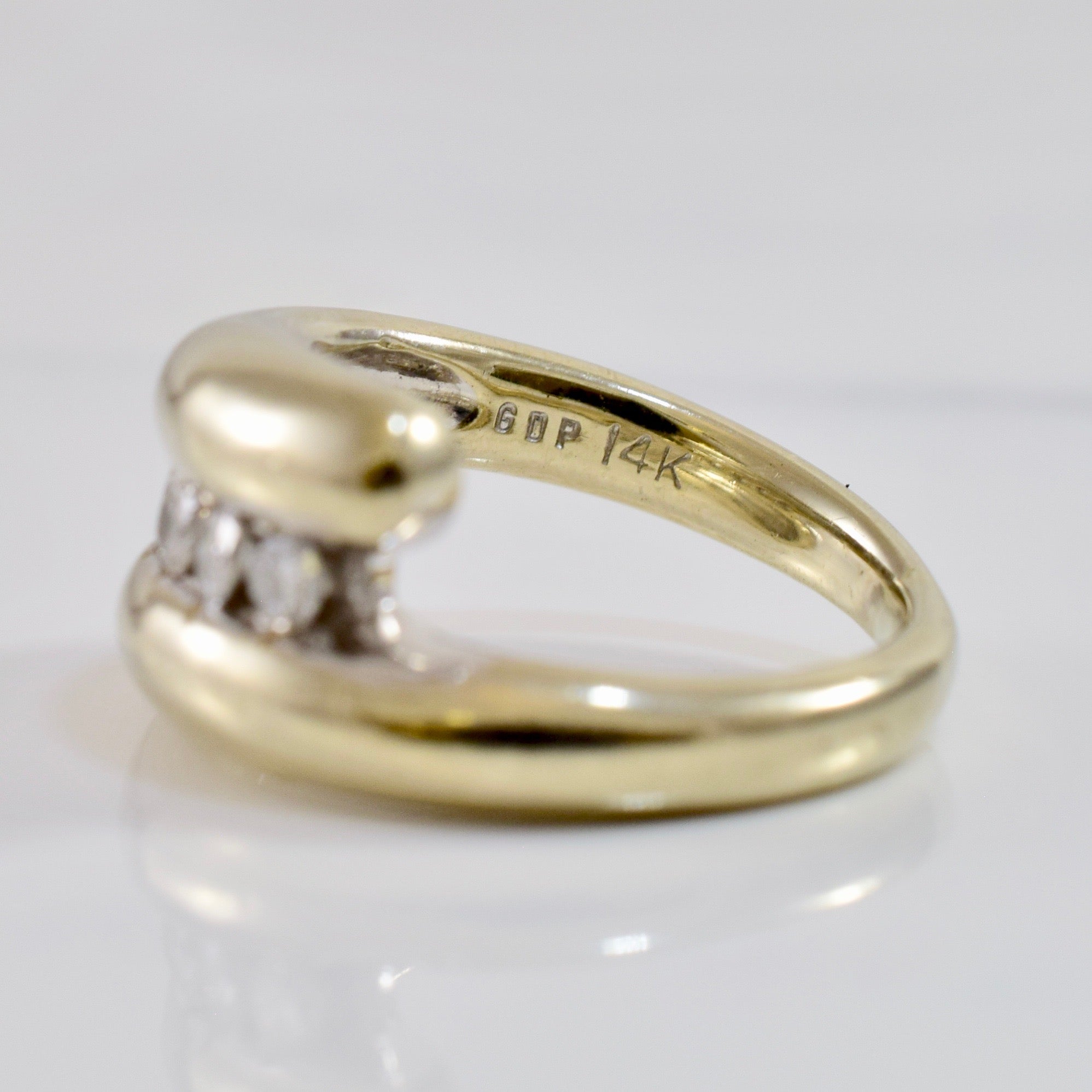 Five Stone Diamond Bypass Ring | 0.28 ctw SZ 3.75 |