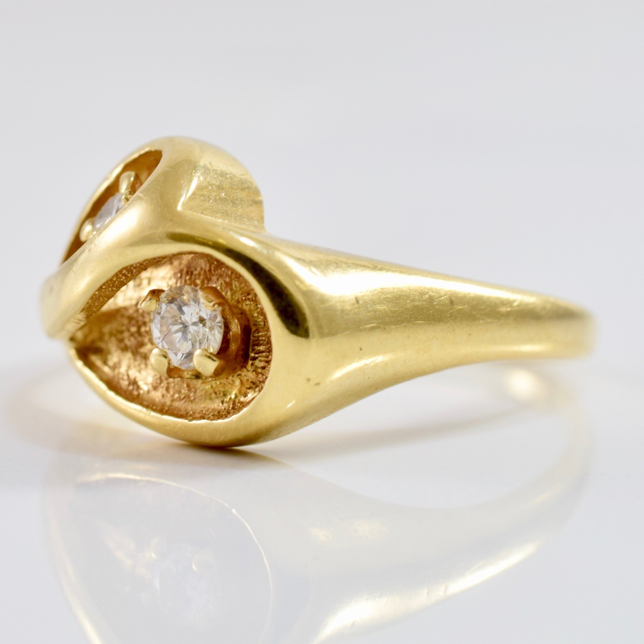 Vintage Bypass Diamond Ring | 0.10 ctw SZ 6.25 |