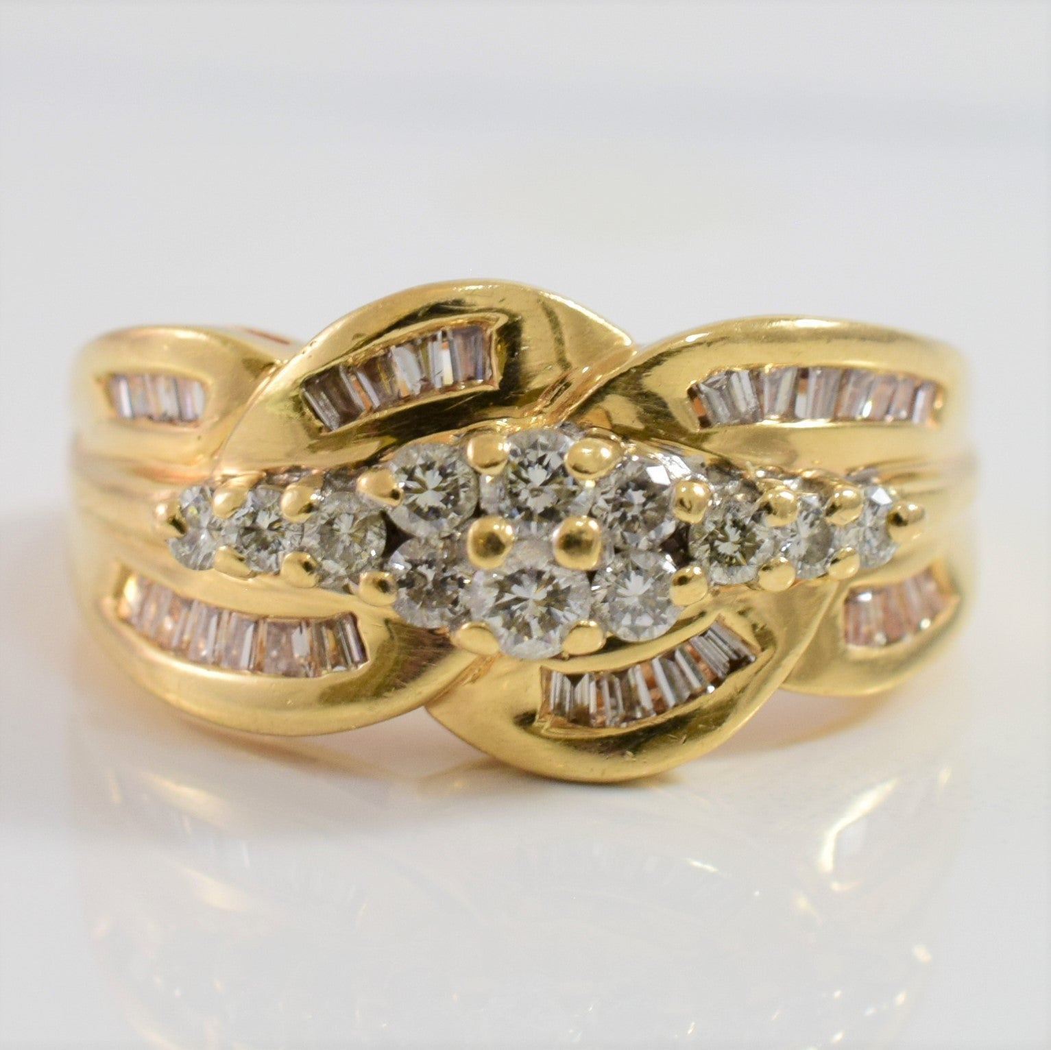 Woven Diamond Cluster Ring | 0.45 ctw SZ 7.5 |