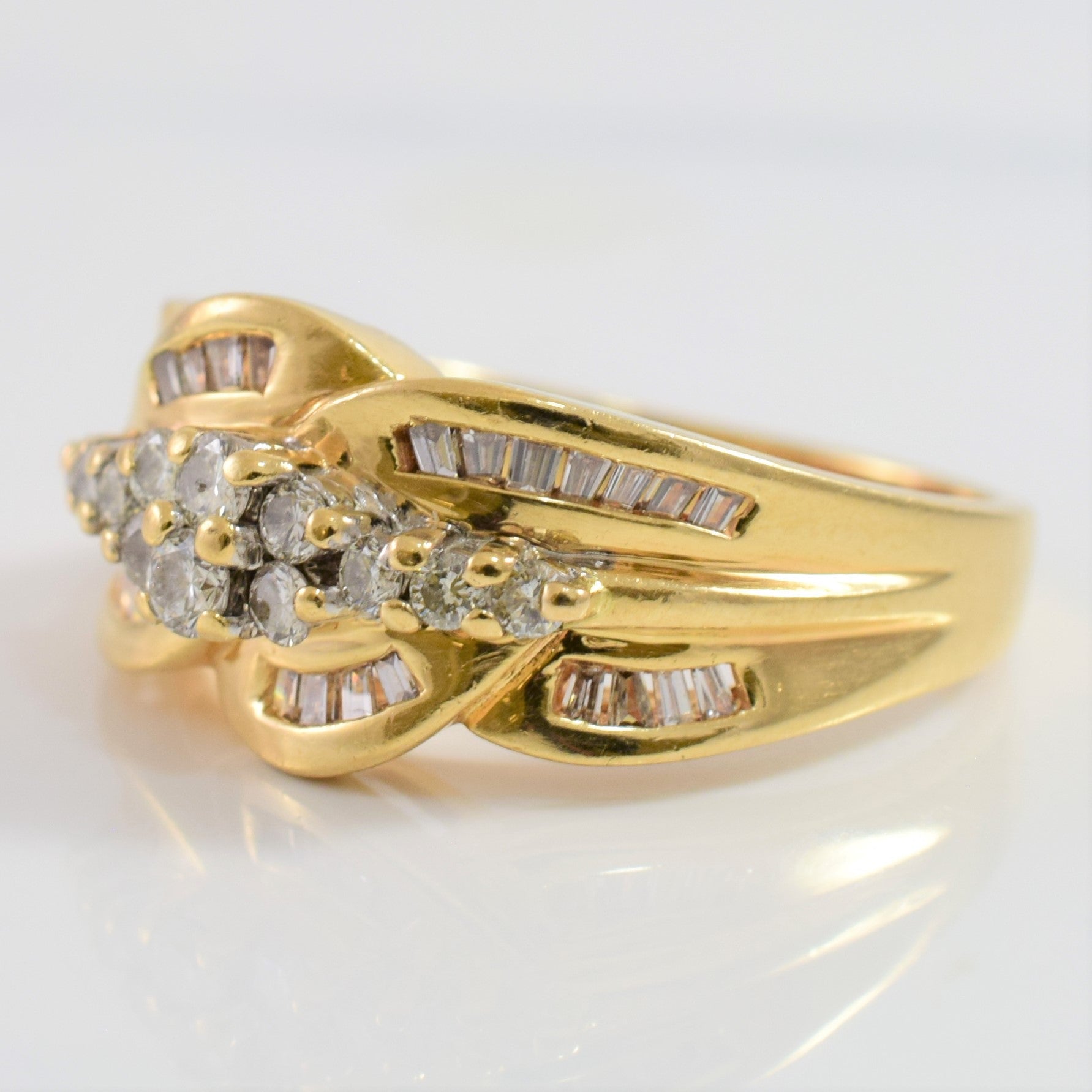 Woven Diamond Cluster Ring | 0.45 ctw SZ 7.5 |