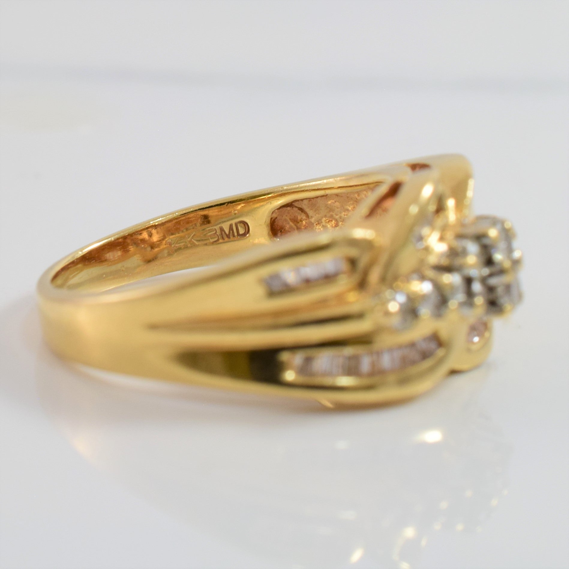 Woven Diamond Cluster Ring | 0.45 ctw SZ 7.5 |