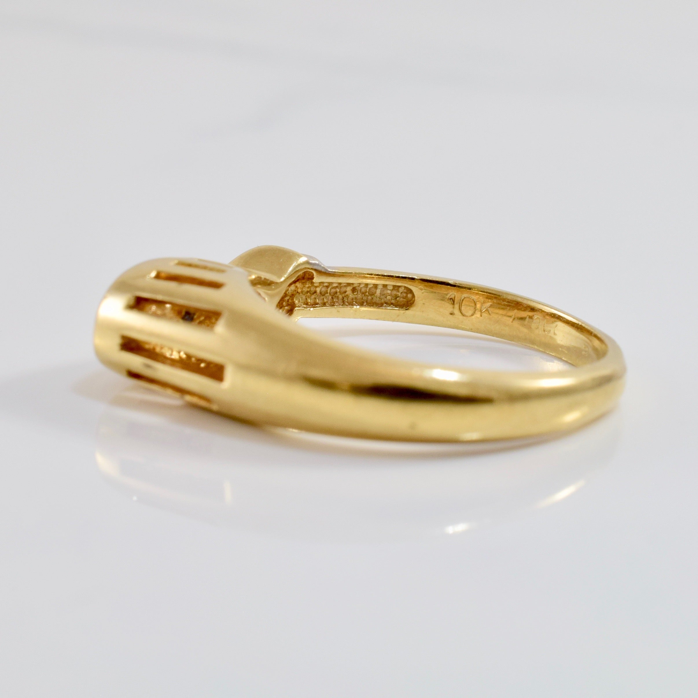 Sapphire and Diamond Loop Ring | 0.01 ctw SZ 6 |