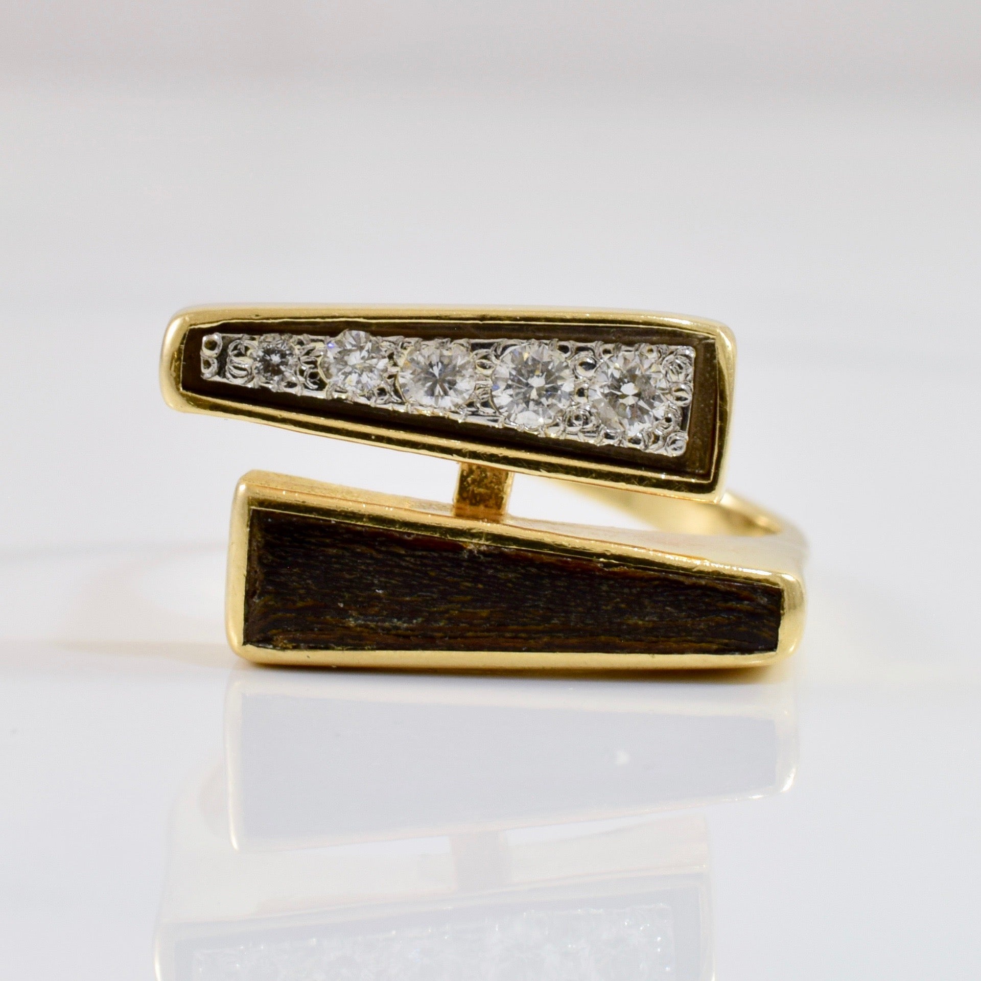 Bypass Diamond & Horn Ring | 0.14 ctw SZ 7.5 |