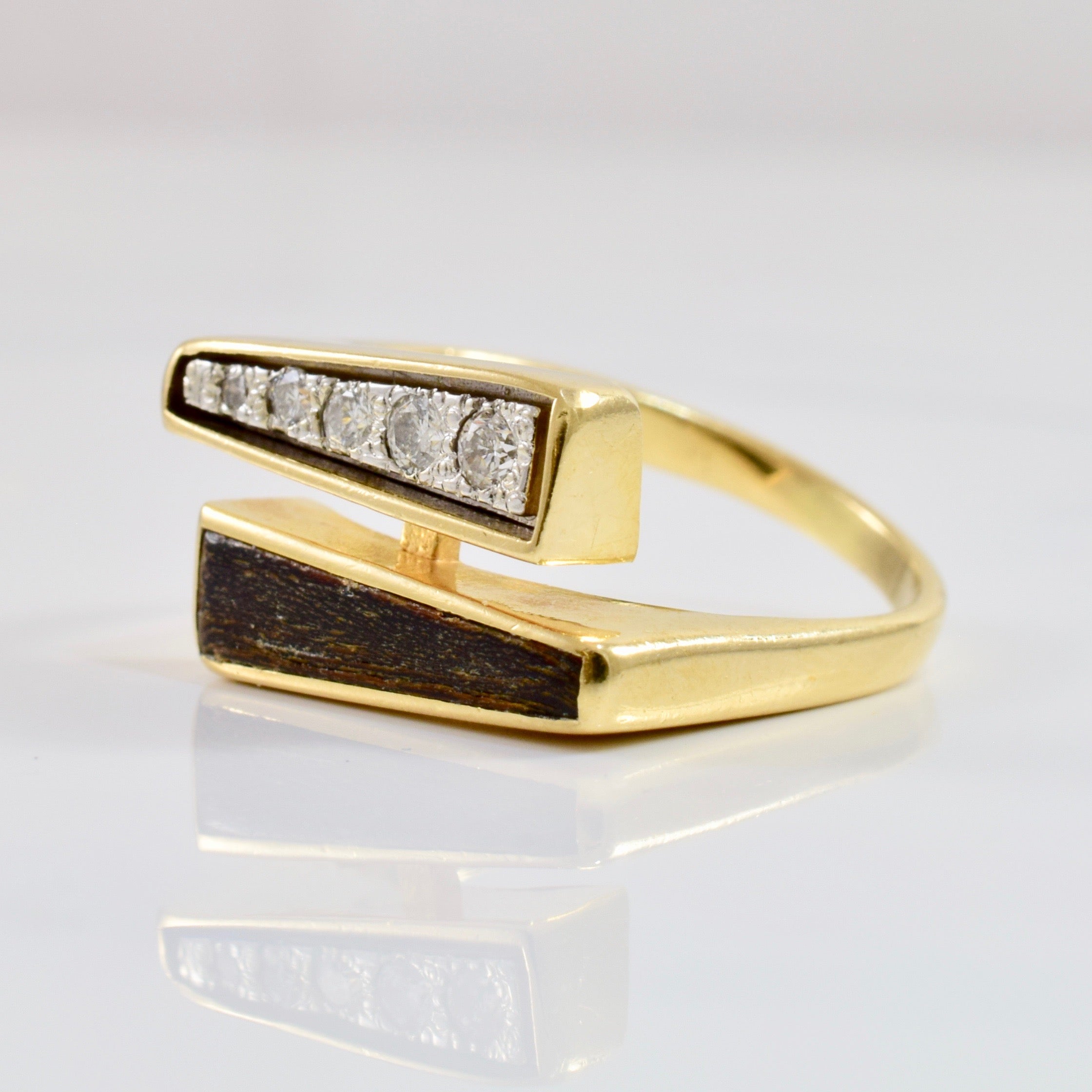 Bypass Diamond & Horn Ring | 0.14 ctw SZ 7.5 |