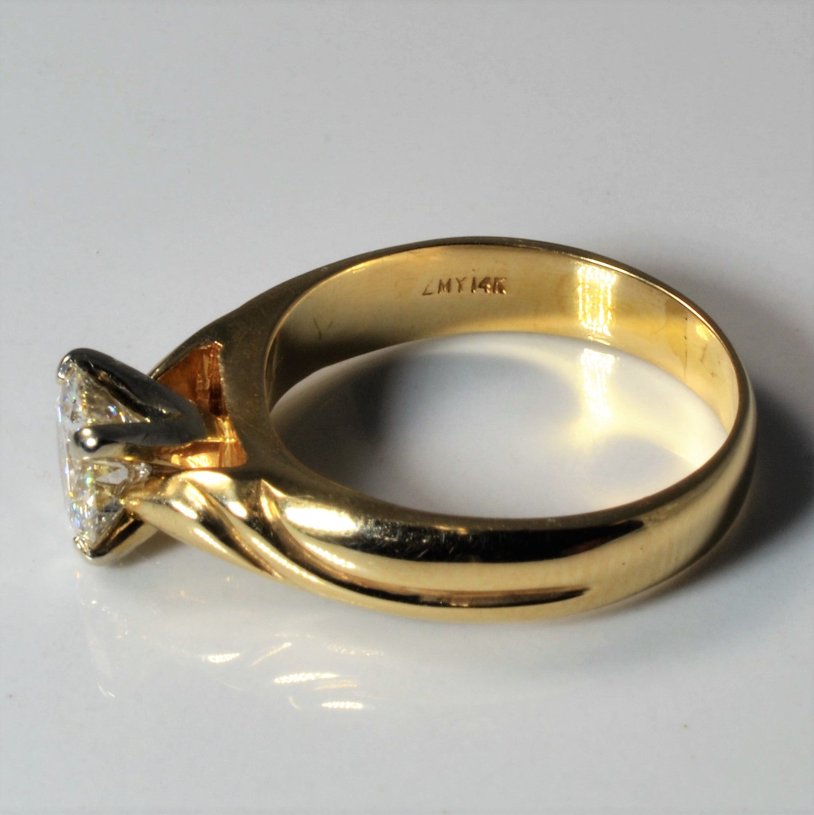 Yellow Gold Solitaire Diamond Engagement Ring | 1.26ct | SZ 8.25 |