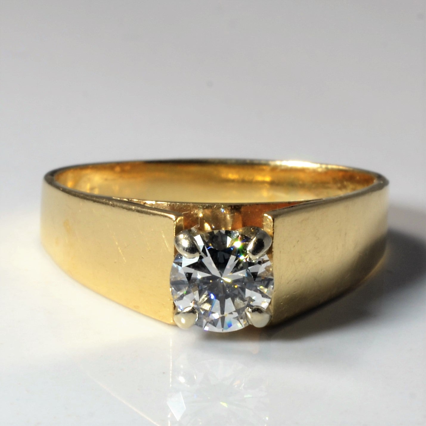Soft Square Back Diamond Engagement Ring | 0.75ct | SZ 9 |