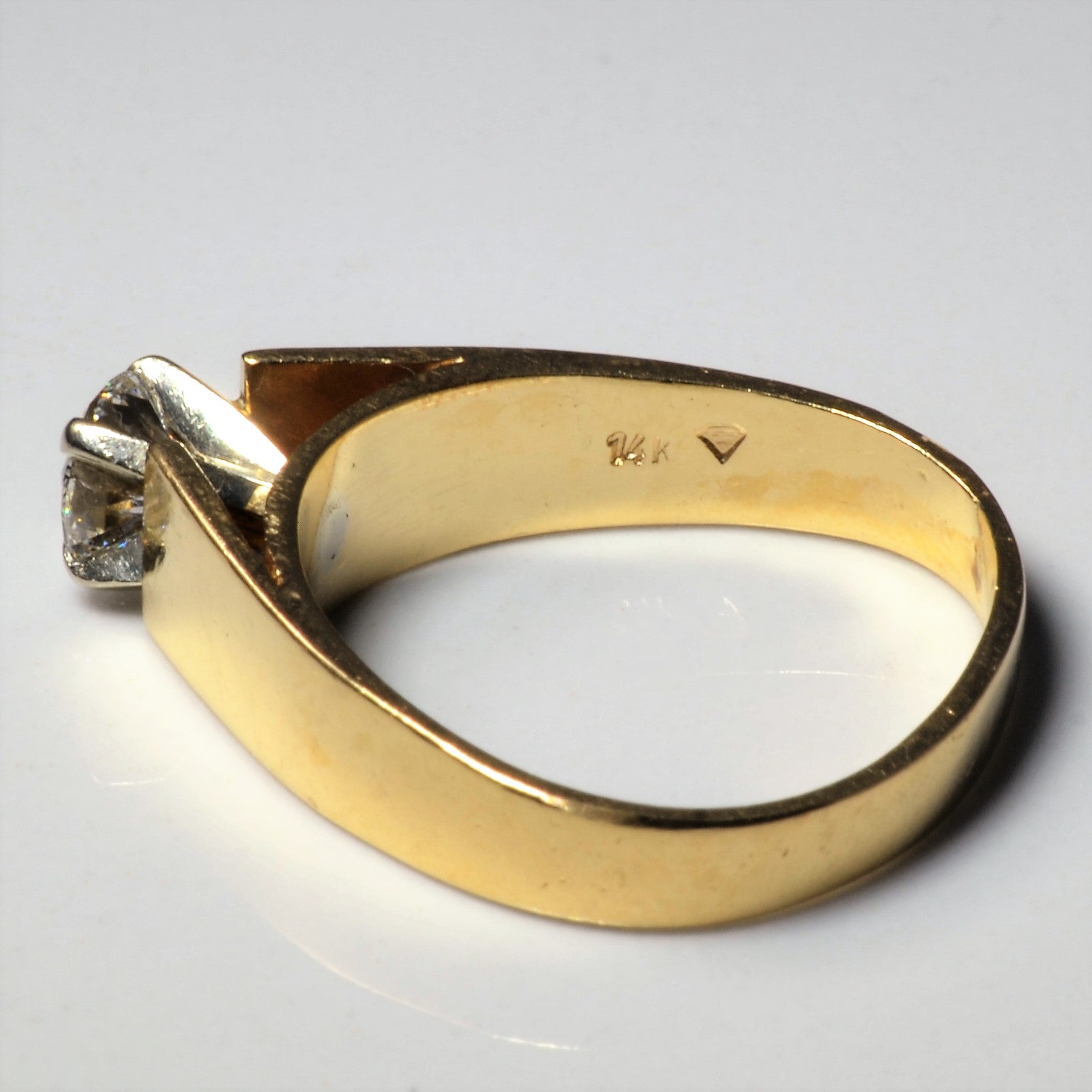 Soft Square Back Diamond Engagement Ring | 0.75ct | SZ 9 |